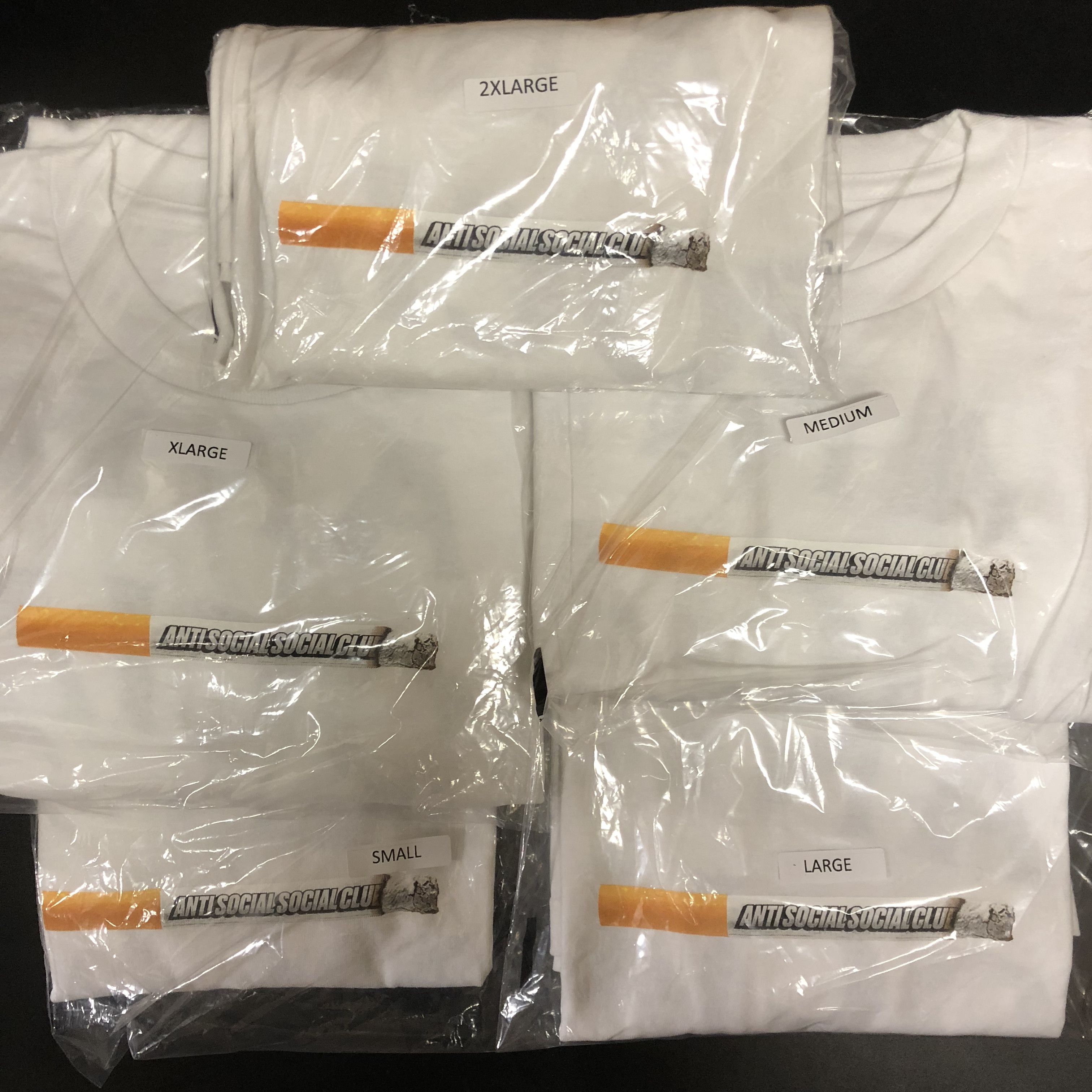 Anti Social Social Club DS ASSC Black Logo Cigz White Tee Supreme BApe kith kaws Size US S / EU 44-46 / 1 - 6 Thumbnail