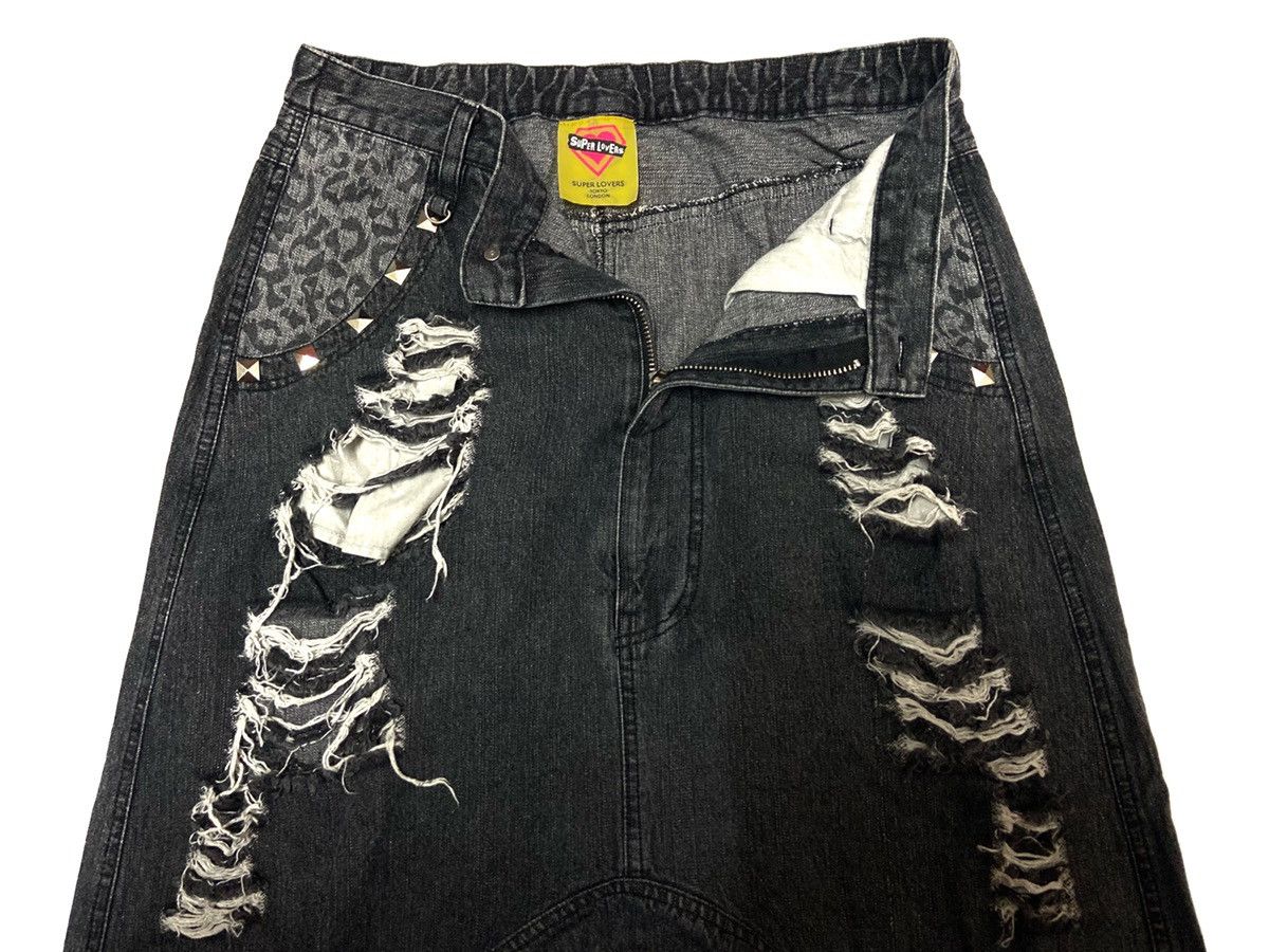 Japanese Brand Japanese Super Lover Distressed Cropped Denim Pants Size US 30 / EU 46 - 3 Thumbnail