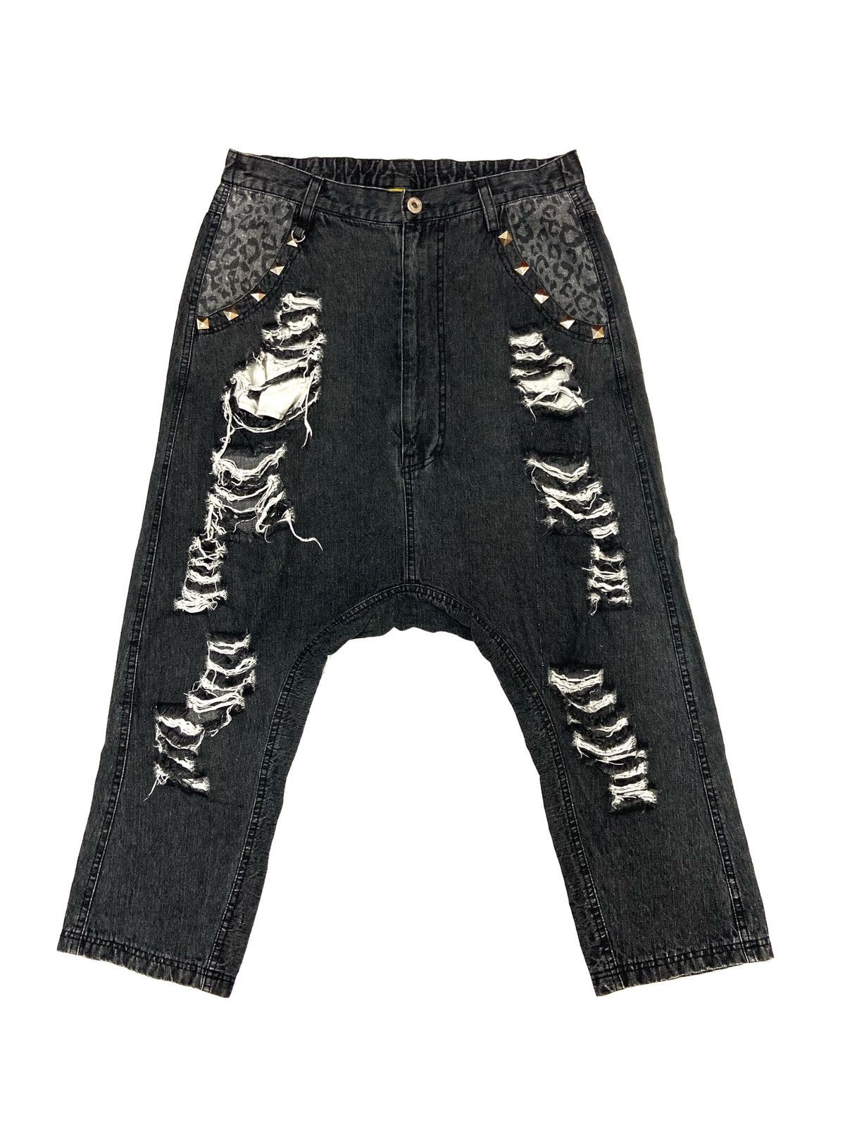 Japanese Brand Japanese Super Lover Distressed Cropped Denim Pants Size US 30 / EU 46 - 1 Thumbnail