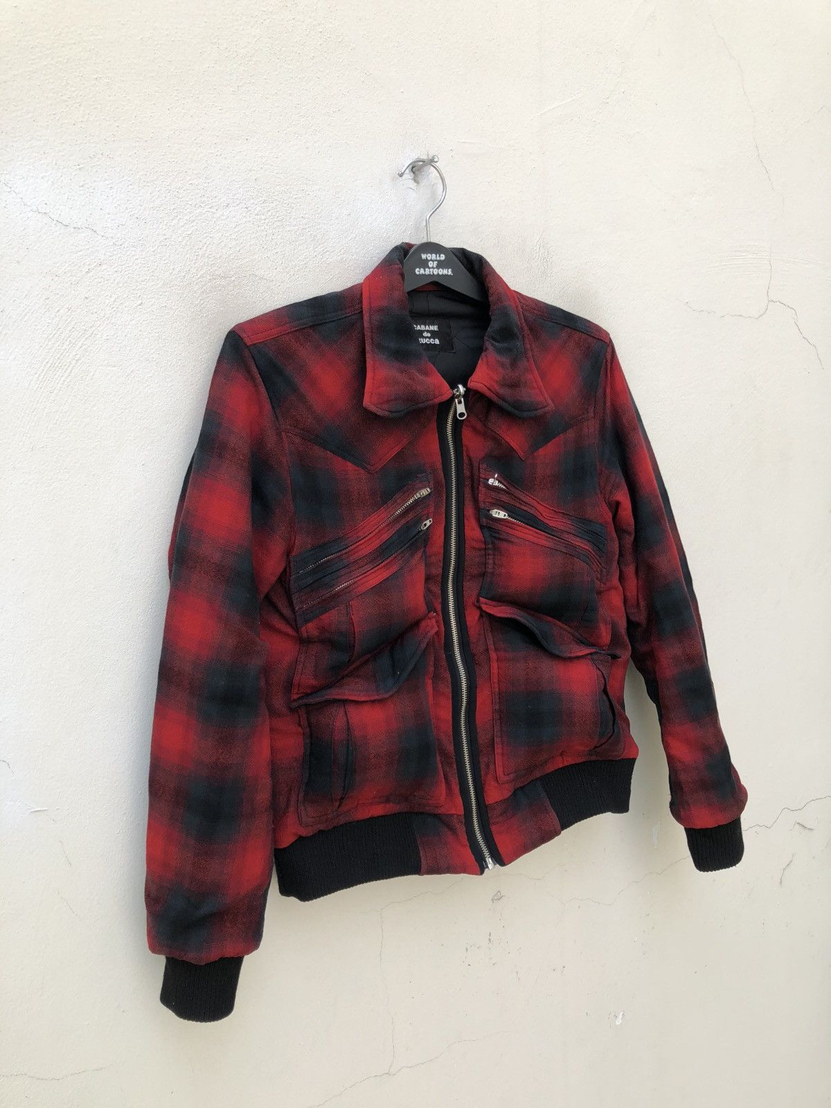 CABANE de ZUCCa CABANE de Zucca Plaid Six Pocket Tactical Bomber Jacket Size US M / EU 48-50 / 2 - 8 Thumbnail