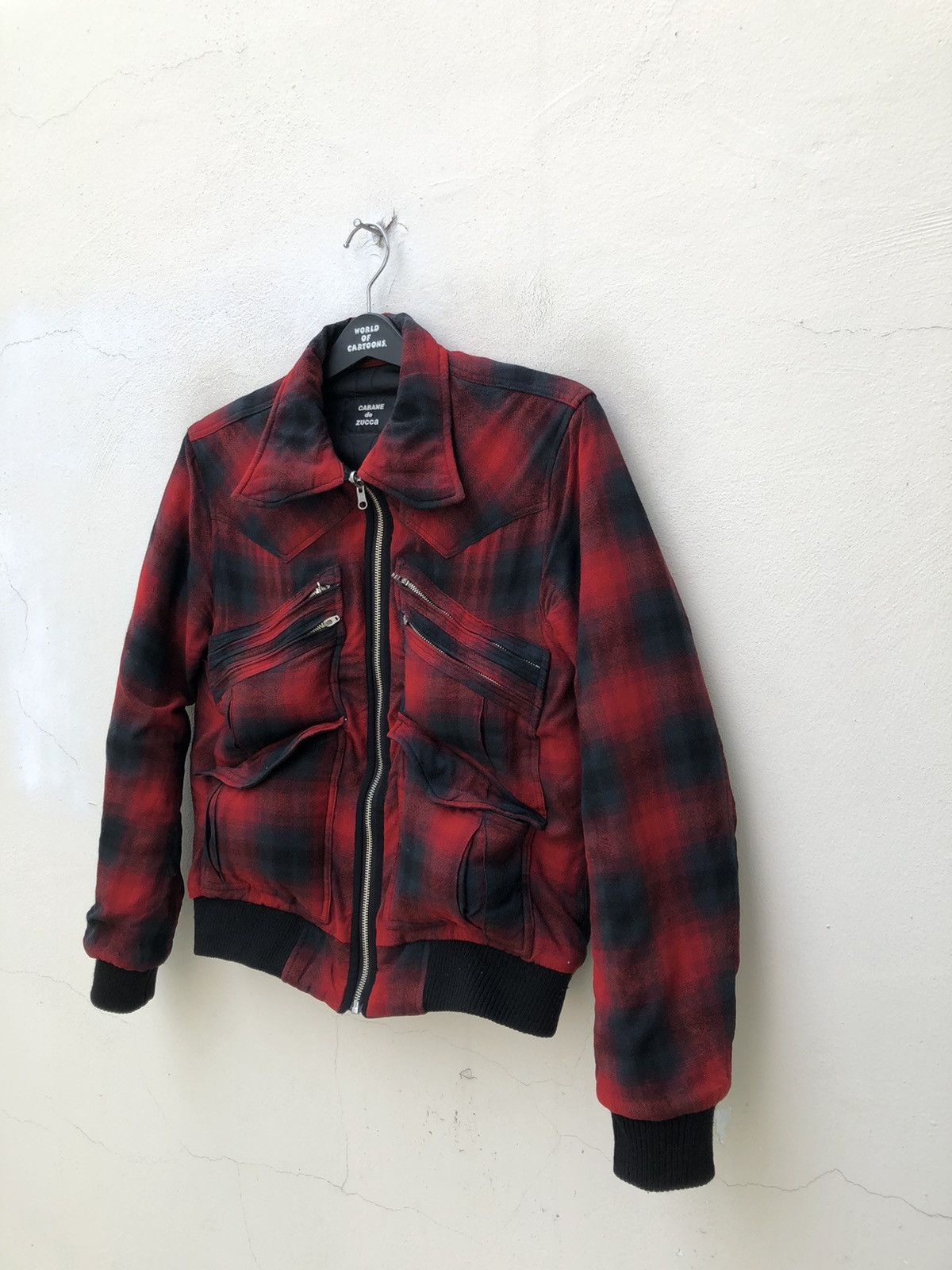 CABANE de ZUCCa CABANE de Zucca Plaid Six Pocket Tactical Bomber Jacket Size US M / EU 48-50 / 2 - 9 Thumbnail