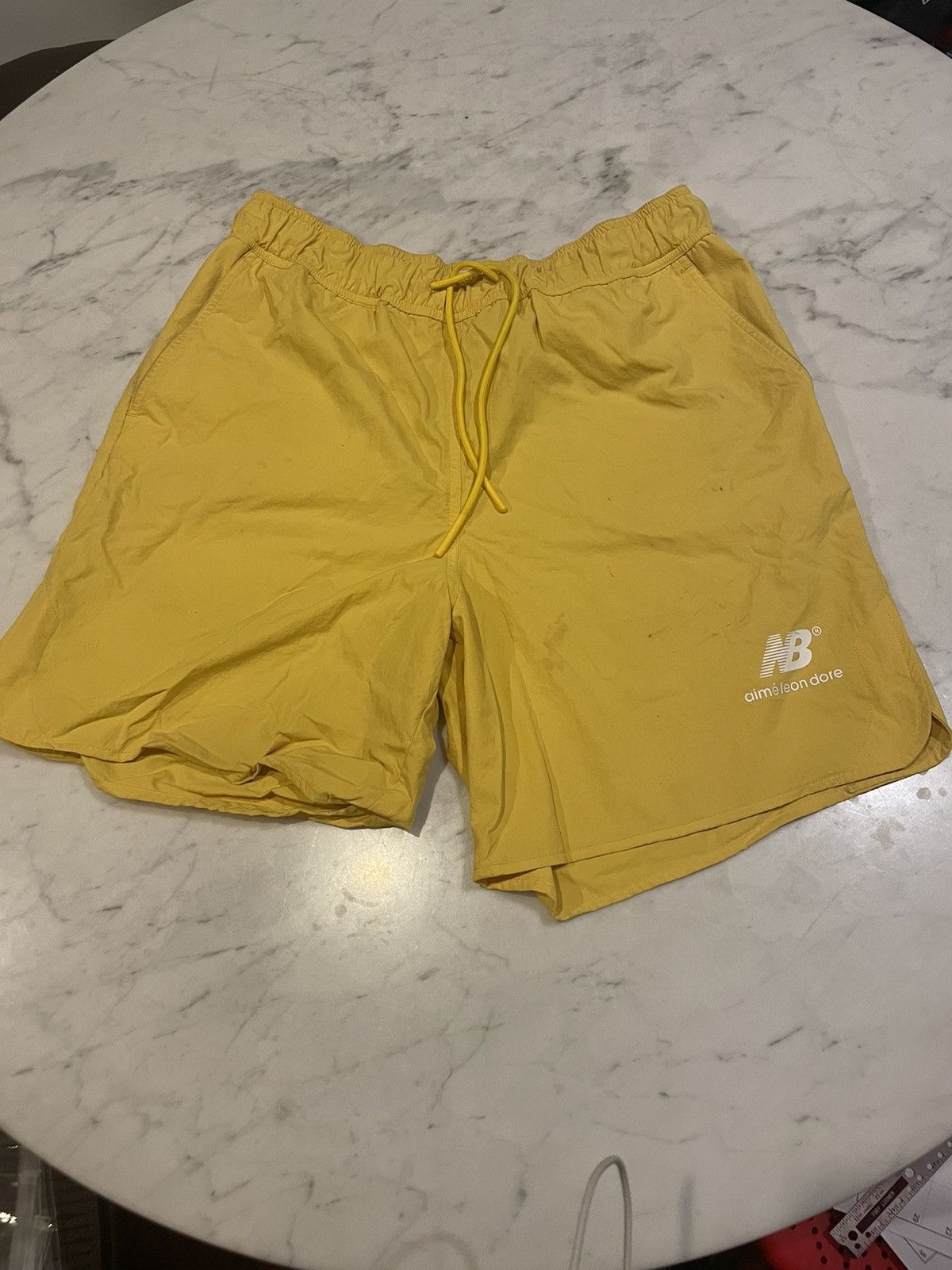 Aime Leon Dore × New Balance 2019 Aime Leon Dore x New Balance Yellow Shorts Size US 31 - 1 Thumbnail