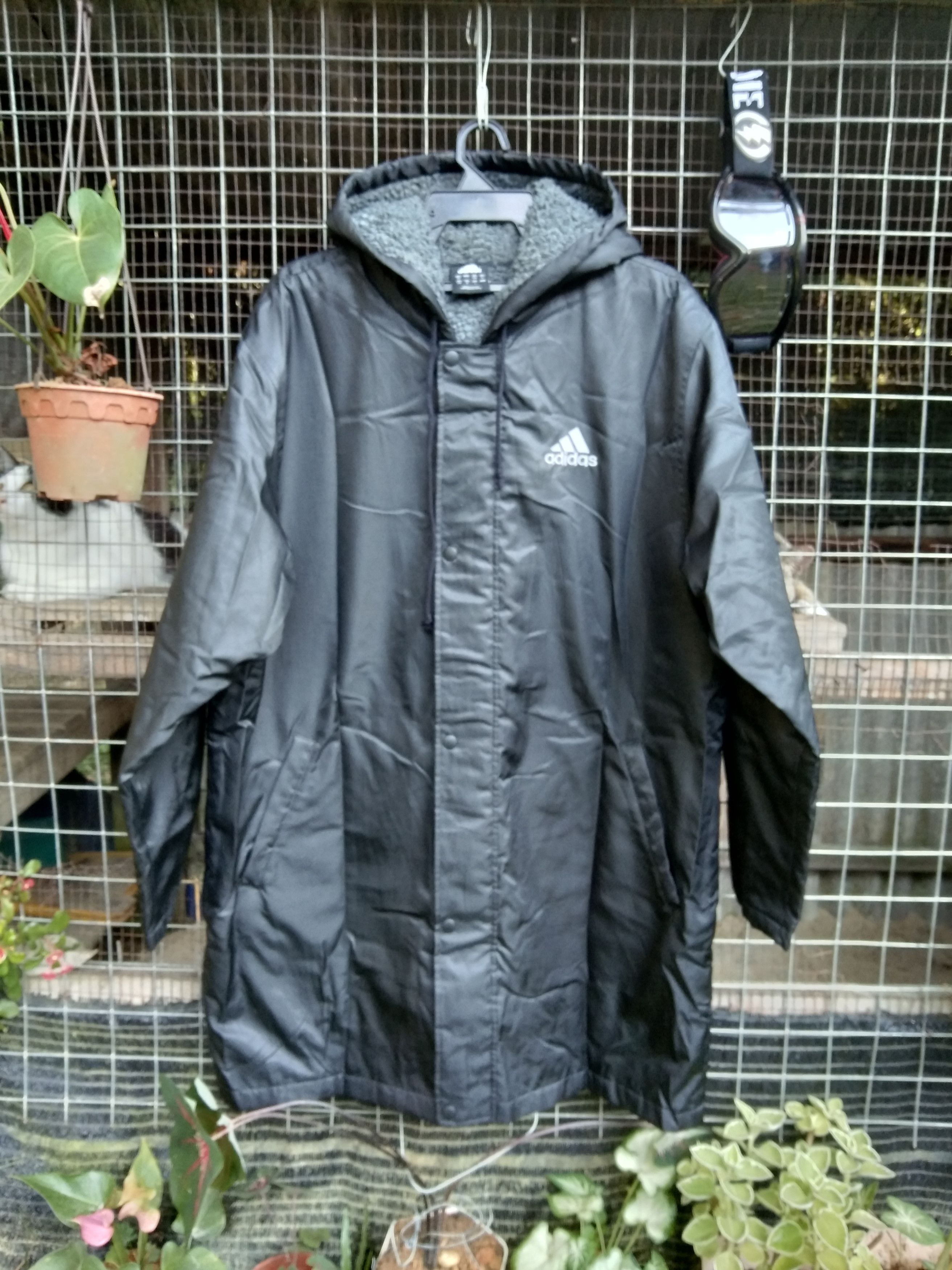 Adidas × Sports Specialties ADIDAS HOODIE SHERPA PARKA LONG JACKET ( VINTAGE ) Size US L / EU 52-54 / 3 - 4 Thumbnail