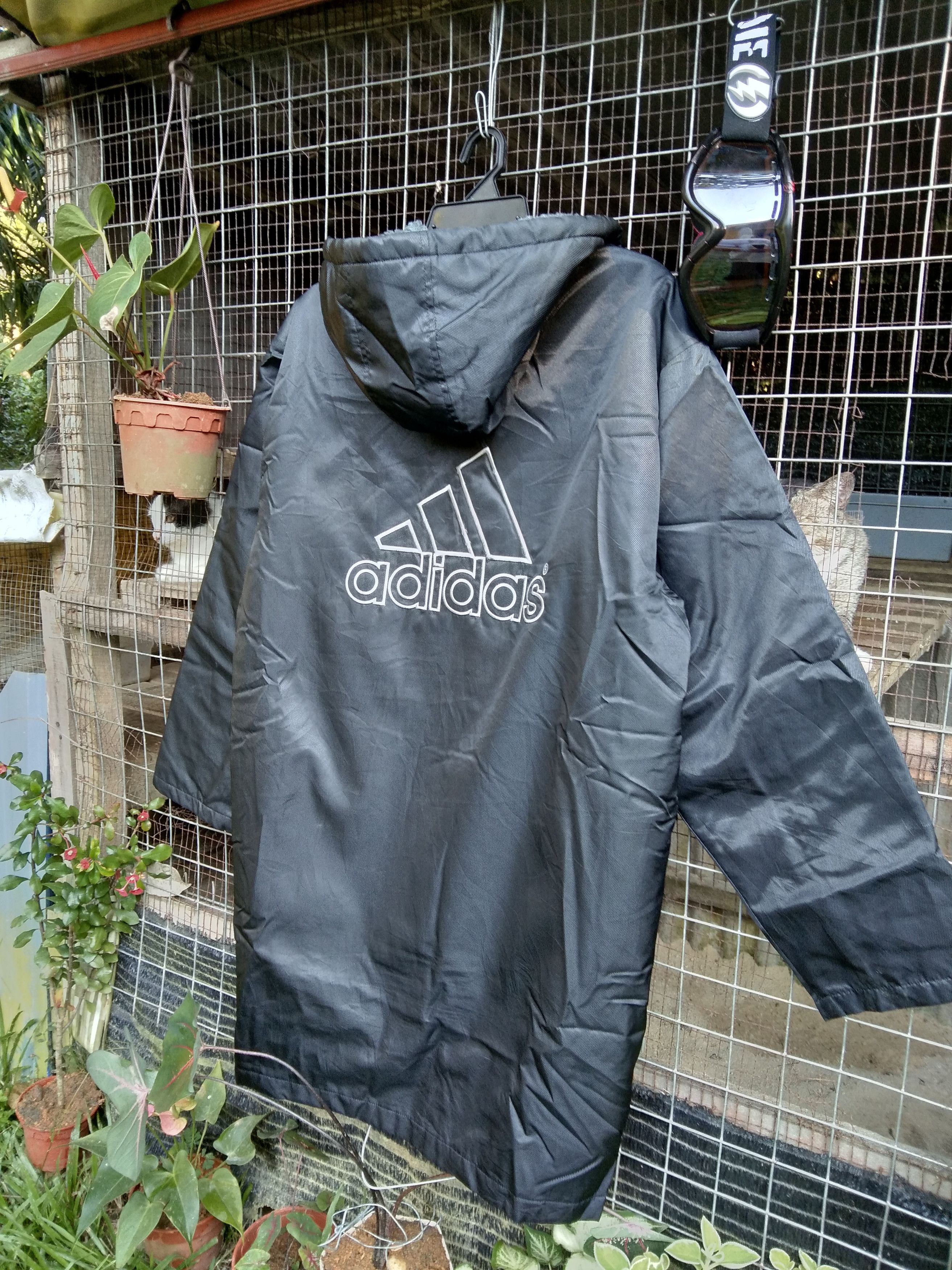 Adidas × Sports Specialties ADIDAS HOODIE SHERPA PARKA LONG JACKET ( VINTAGE ) Size US L / EU 52-54 / 3 - 2 Thumbnail