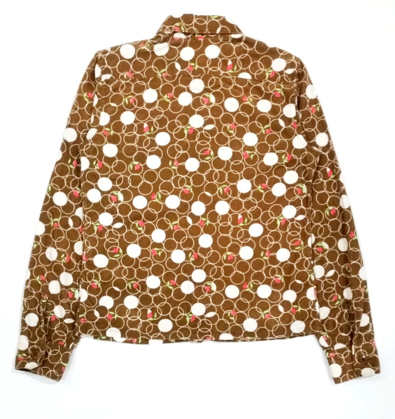 CABANE de ZUCCa × Designer × Issey Miyake RARE! ZUCCA POLKADOT FLORAL FLANNEL SHIRT Size M / US 6-8 / IT 42-44 - 2 Thumbnail