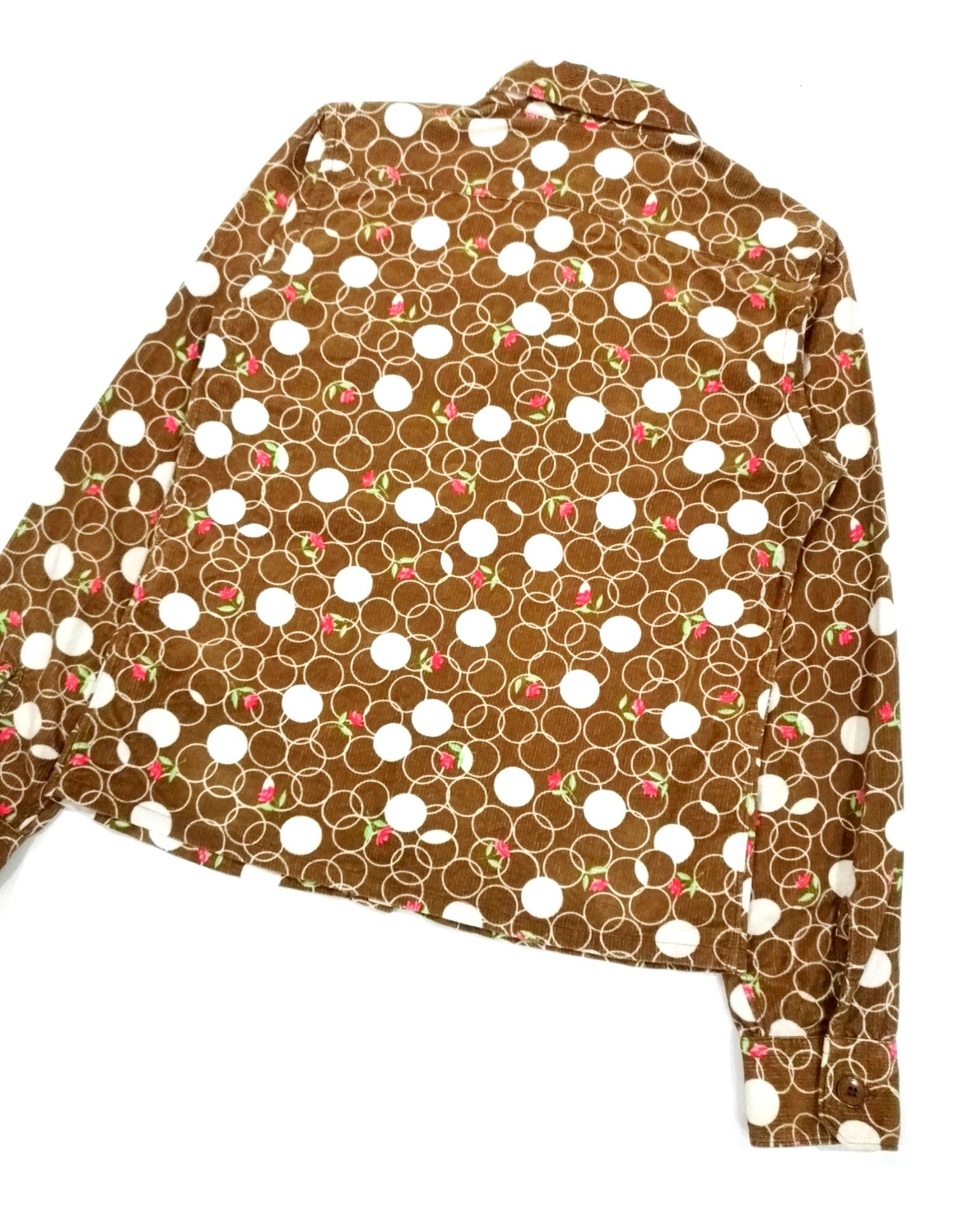 CABANE de ZUCCa × Designer × Issey Miyake RARE! ZUCCA POLKADOT FLORAL FLANNEL SHIRT Size M / US 6-8 / IT 42-44 - 7 Thumbnail