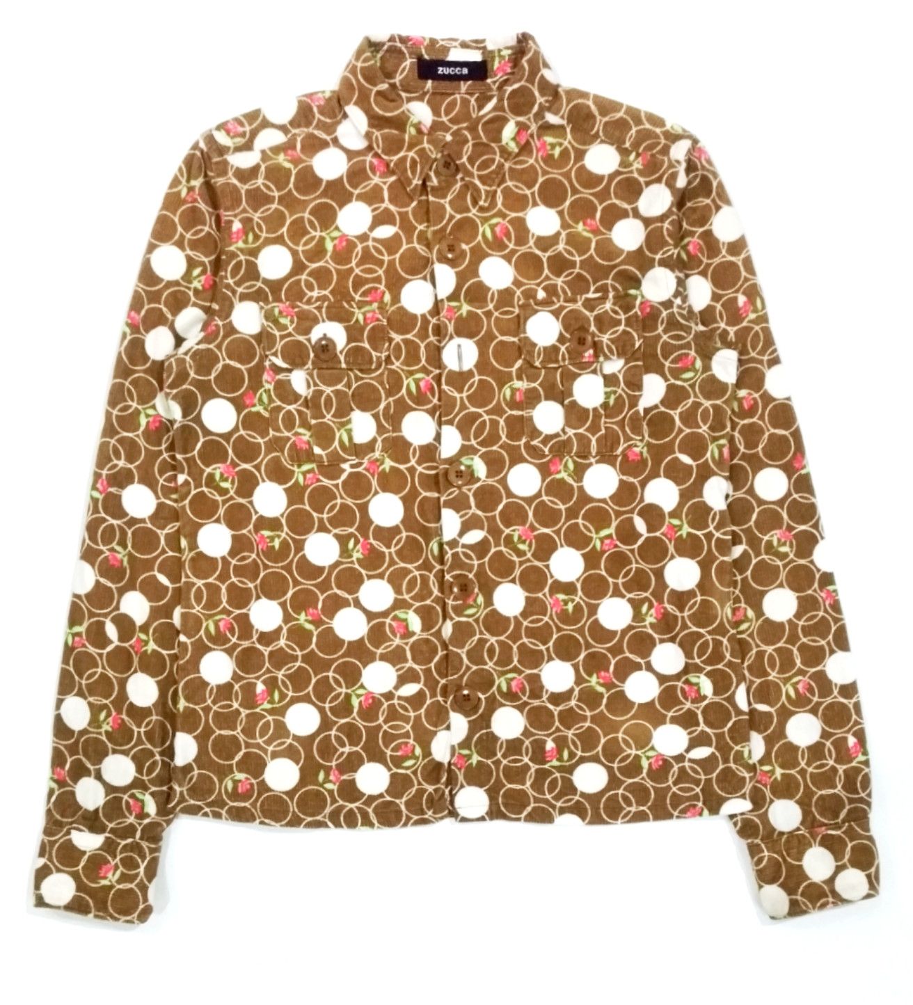CABANE de ZUCCa × Designer × Issey Miyake RARE! ZUCCA POLKADOT FLORAL FLANNEL SHIRT Size M / US 6-8 / IT 42-44 - 1 Thumbnail