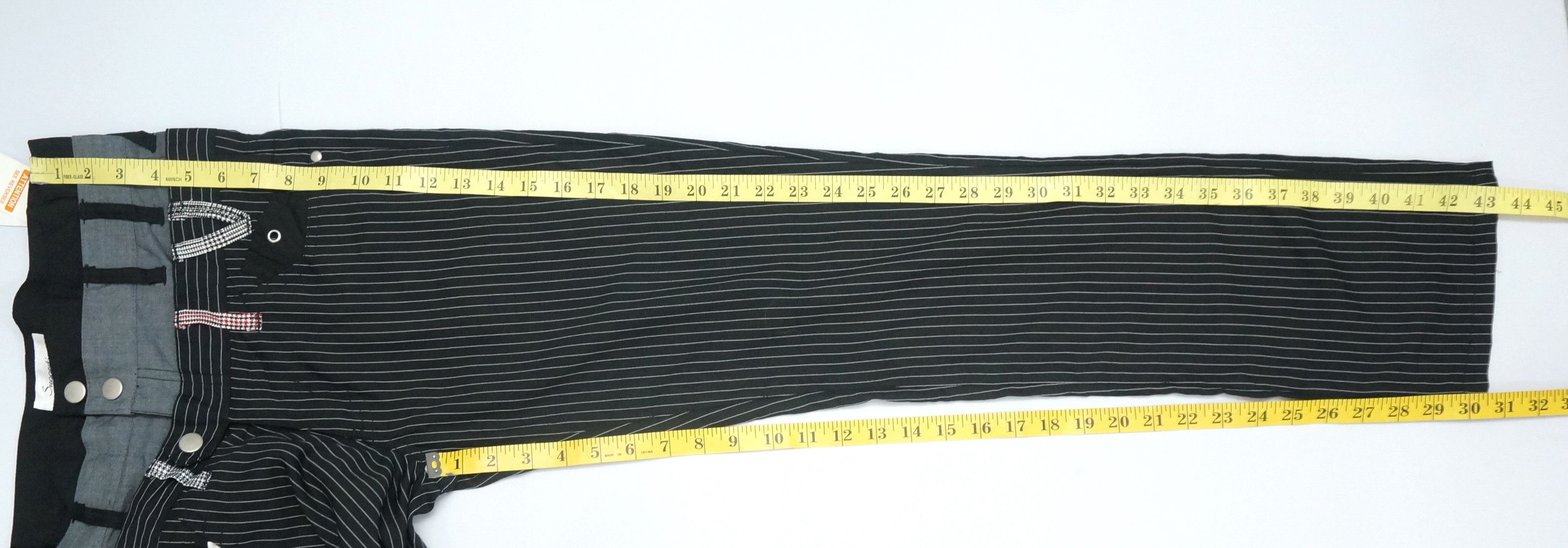 Japanese Brand Dope SUGGESTION Triple Waist Stripe Punk Skinny Pants Size US 31 - 9 Thumbnail