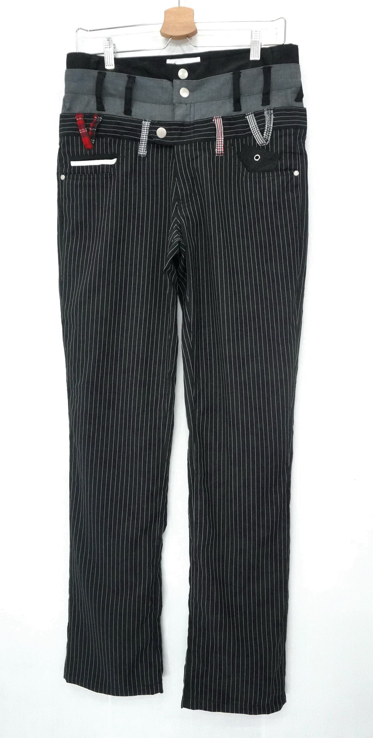 Japanese Brand Dope SUGGESTION Triple Waist Stripe Punk Skinny Pants ...