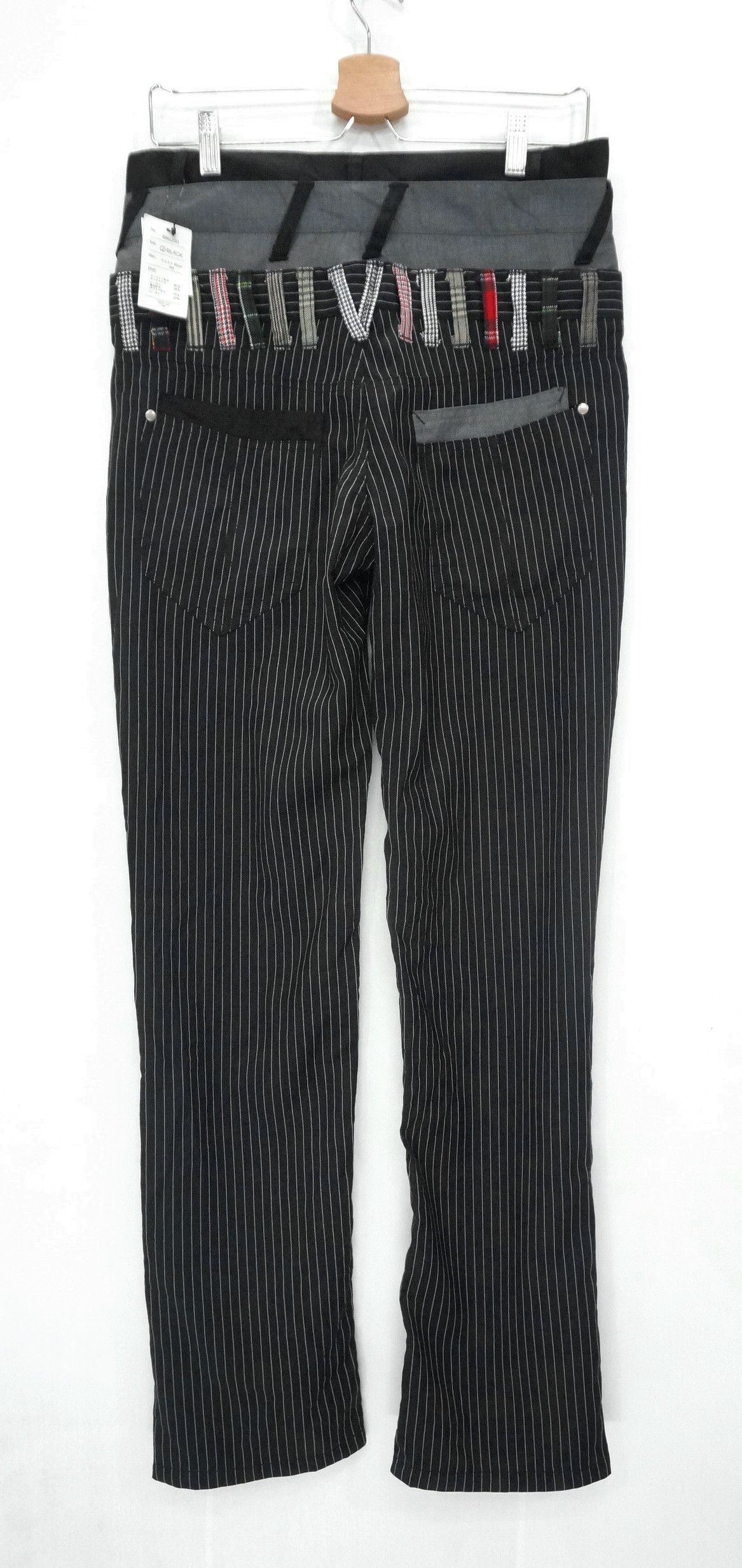Japanese Brand Dope SUGGESTION Triple Waist Stripe Punk Skinny Pants Size US 31 - 2 Thumbnail