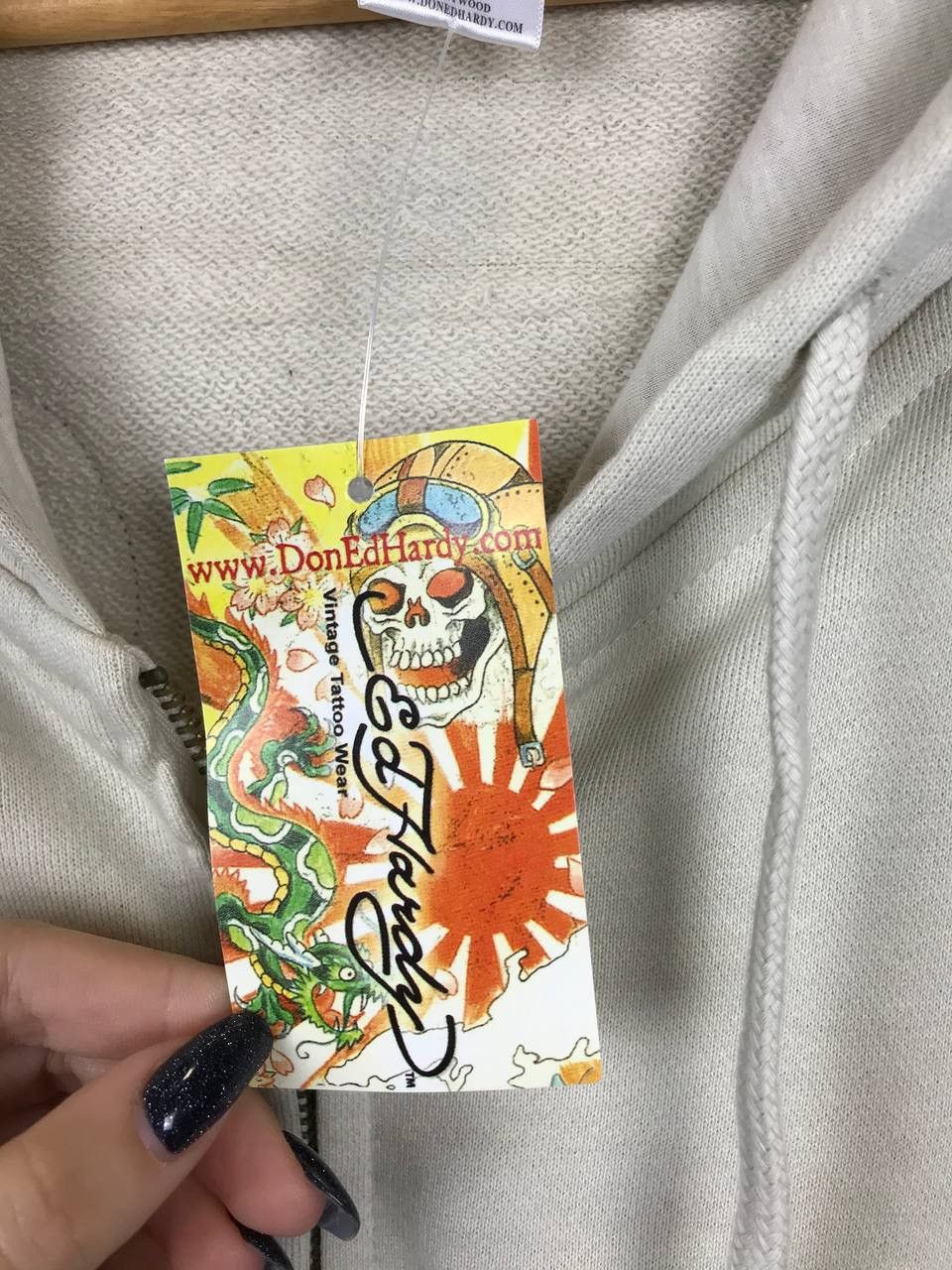 Christian Audigier Ed Hardy luxury designer crazy overprinted hoodie Size US XXL / EU 58 / 5 - 13 Thumbnail