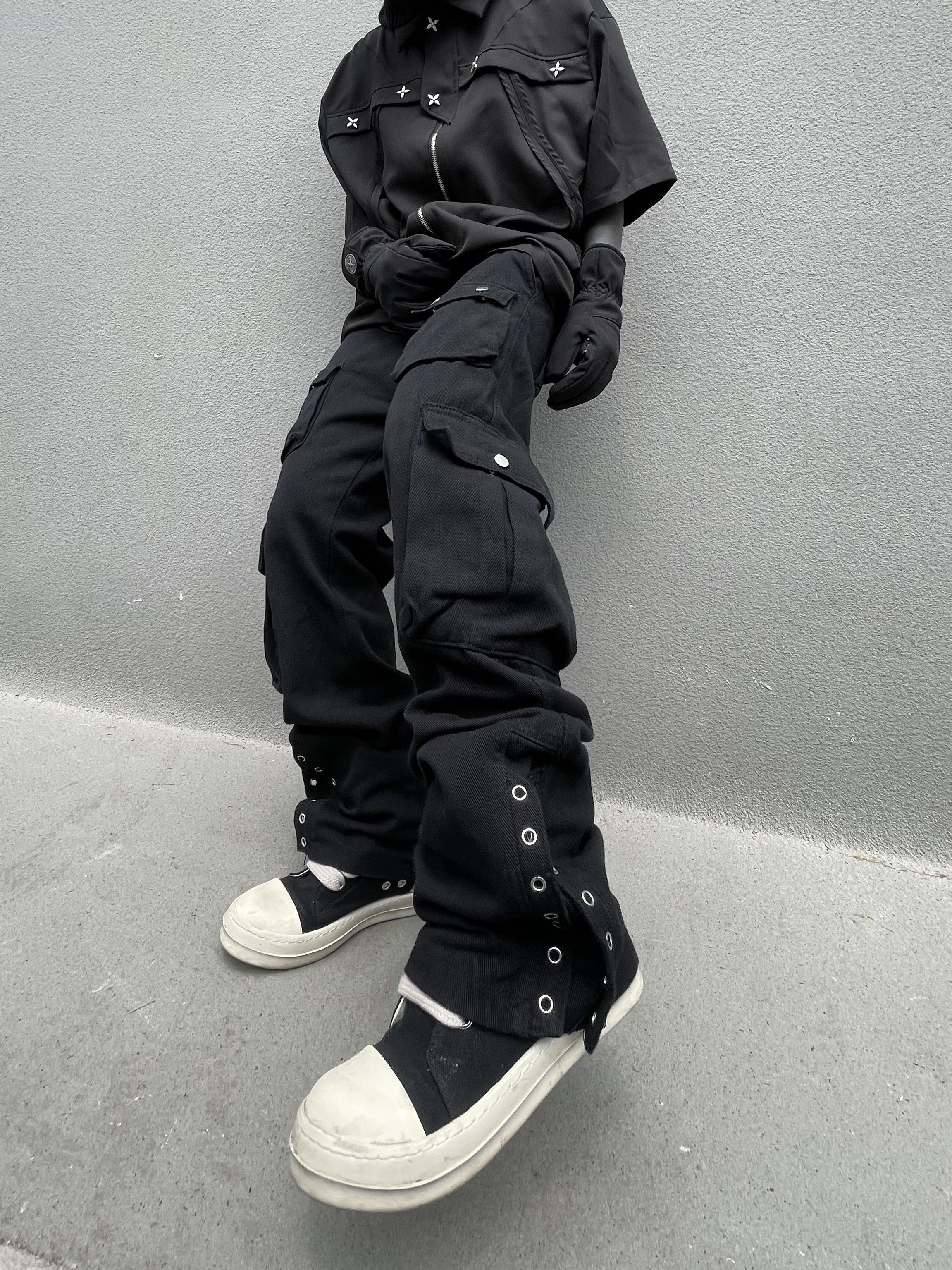 flared function tactical cargo pants