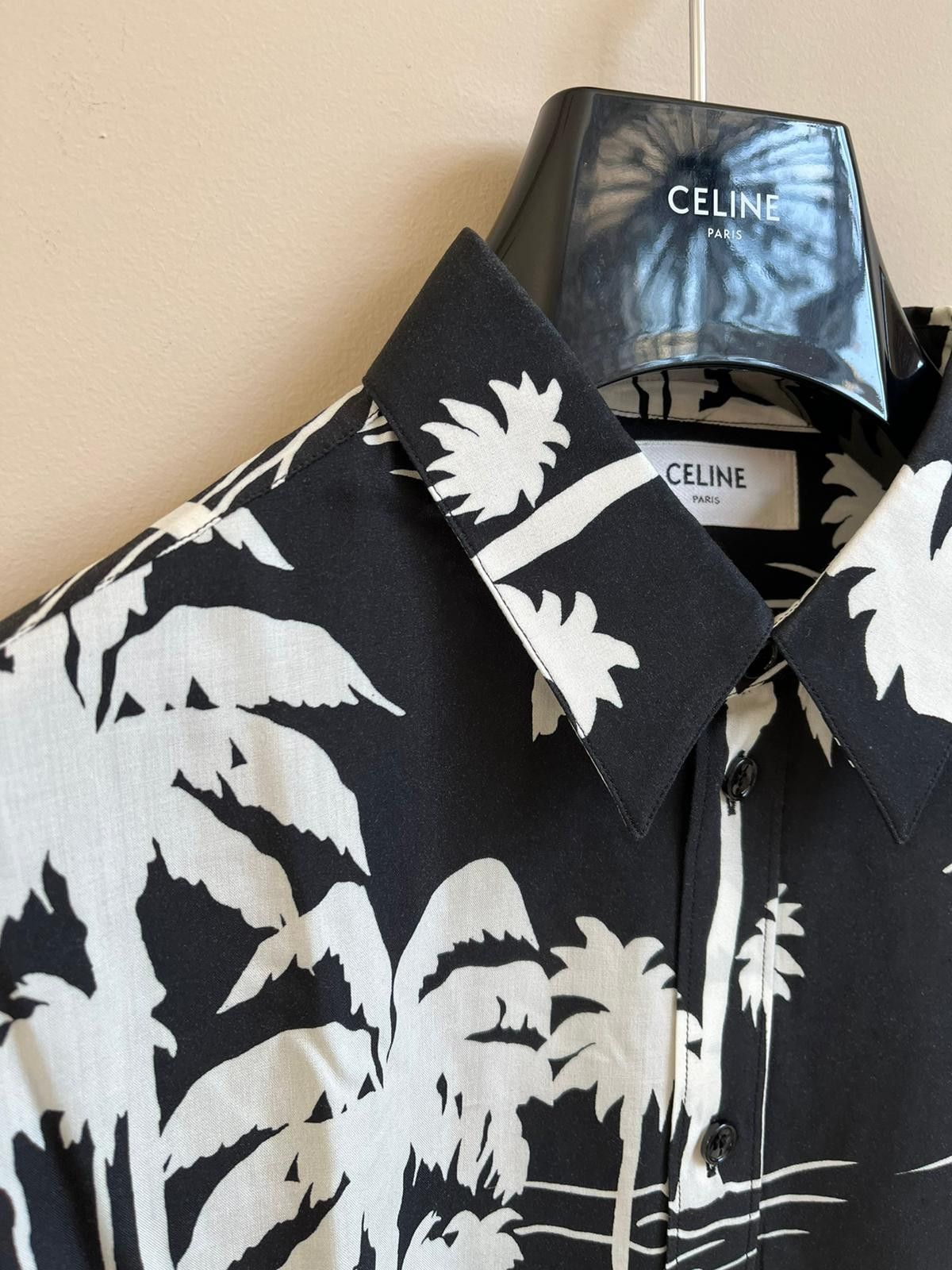 Celine Chemise Collar Drugstore Hawaiian Print / Black & White Size US L / EU 52-54 / 3 - 9 Thumbnail