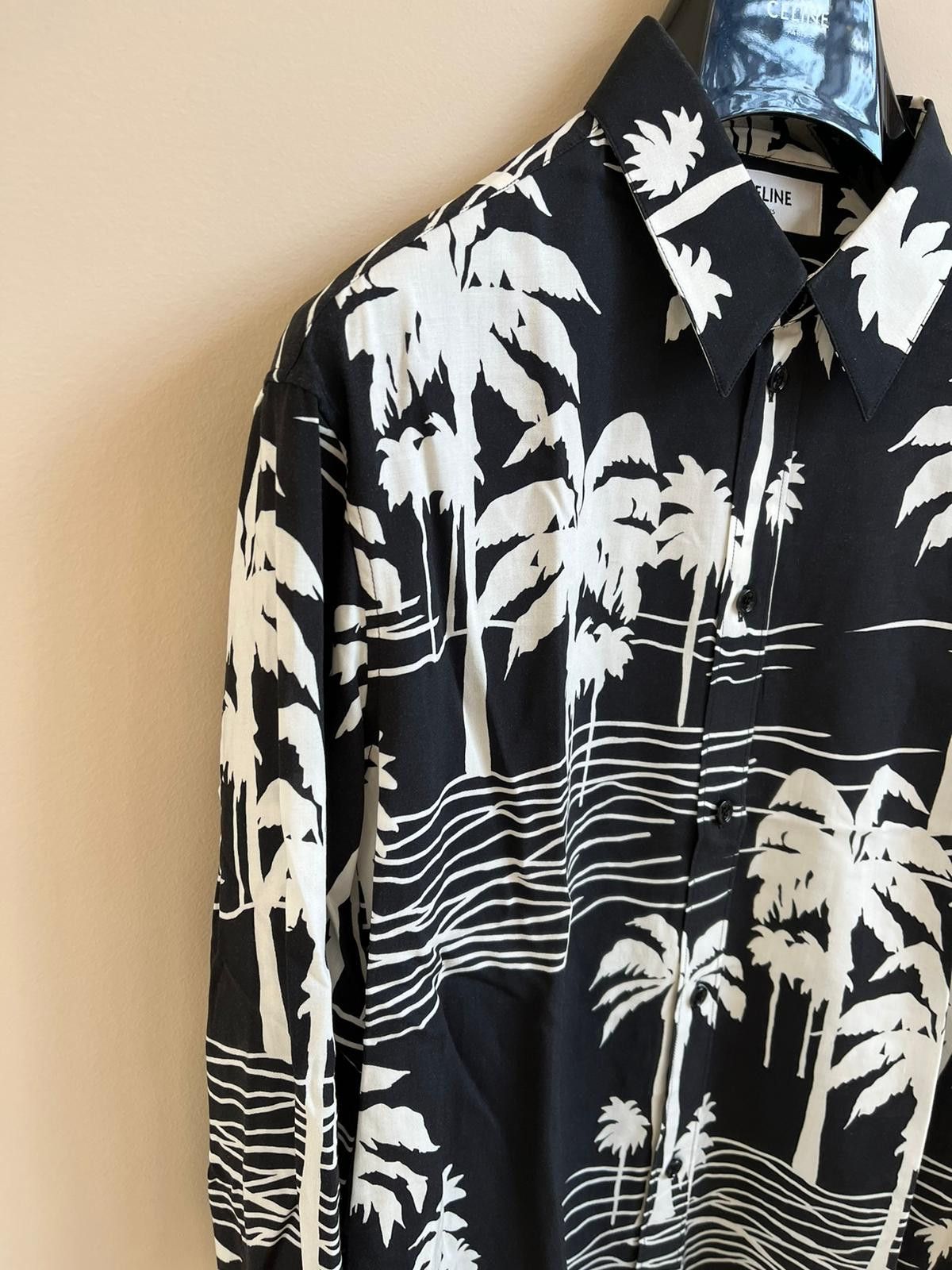 Celine Chemise Collar Drugstore Hawaiian Print / Black & White Size US L / EU 52-54 / 3 - 6 Thumbnail