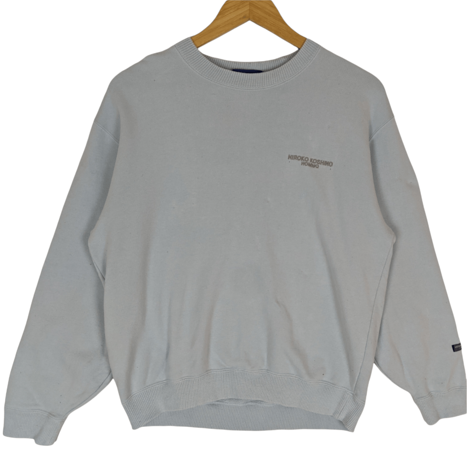Hiroko Koshino Homme × Japanese Brand HIROKO KOSHINO Big Logo Jumper Sweatshirt Size US S / EU 44-46 / 1 - 2 Thumbnail