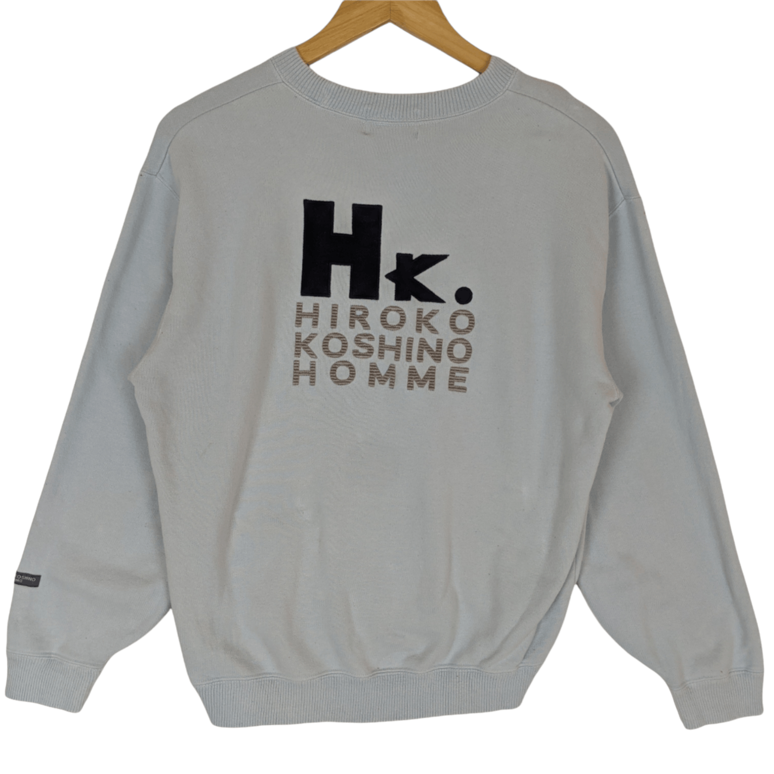 Hiroko Koshino Homme × Japanese Brand HIROKO KOSHINO Big Logo Jumper Sweatshirt Size US S / EU 44-46 / 1 - 3 Thumbnail