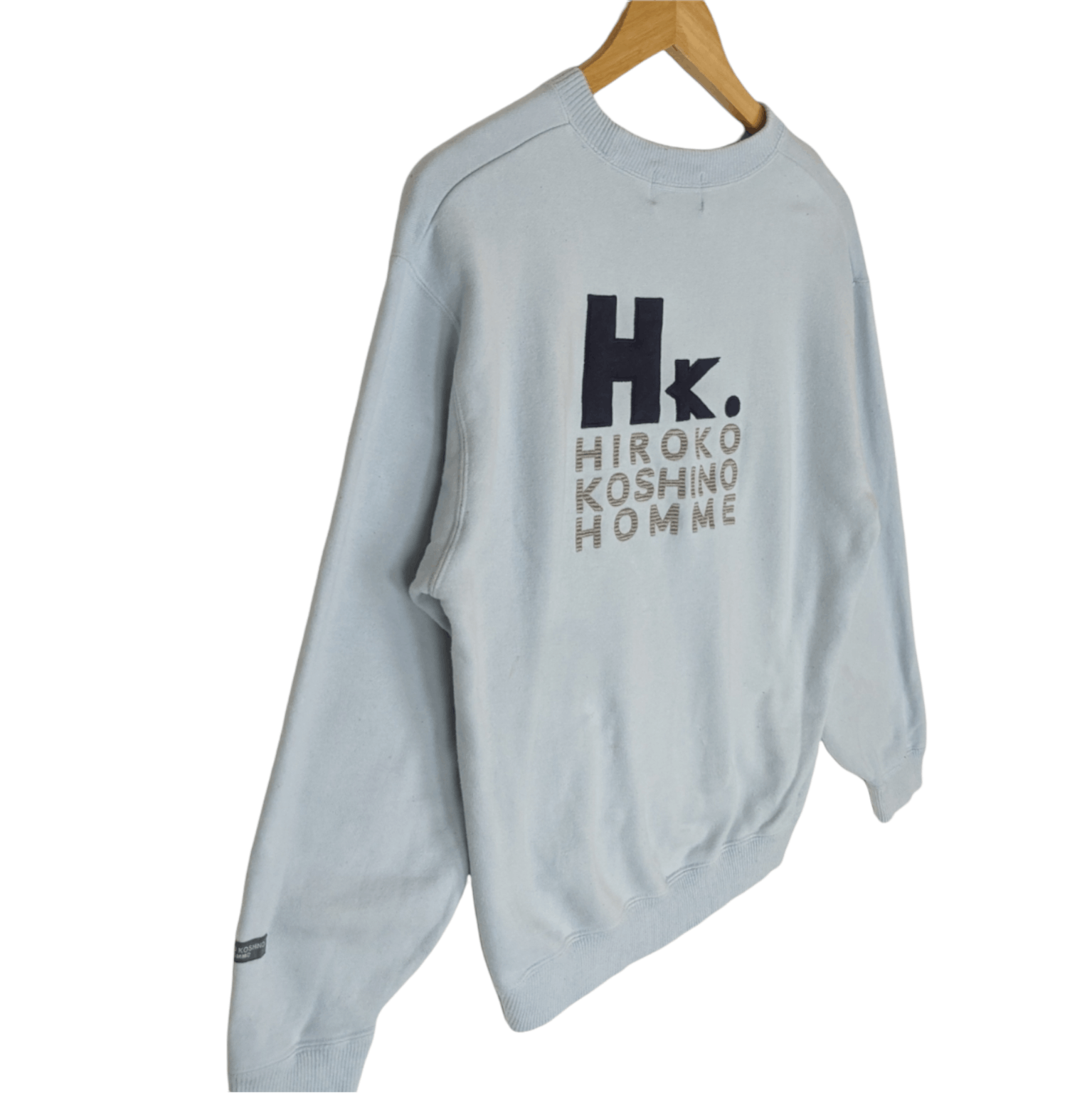 Hiroko Koshino Homme × Japanese Brand HIROKO KOSHINO Big Logo Jumper Sweatshirt Size US S / EU 44-46 / 1 - 4 Thumbnail