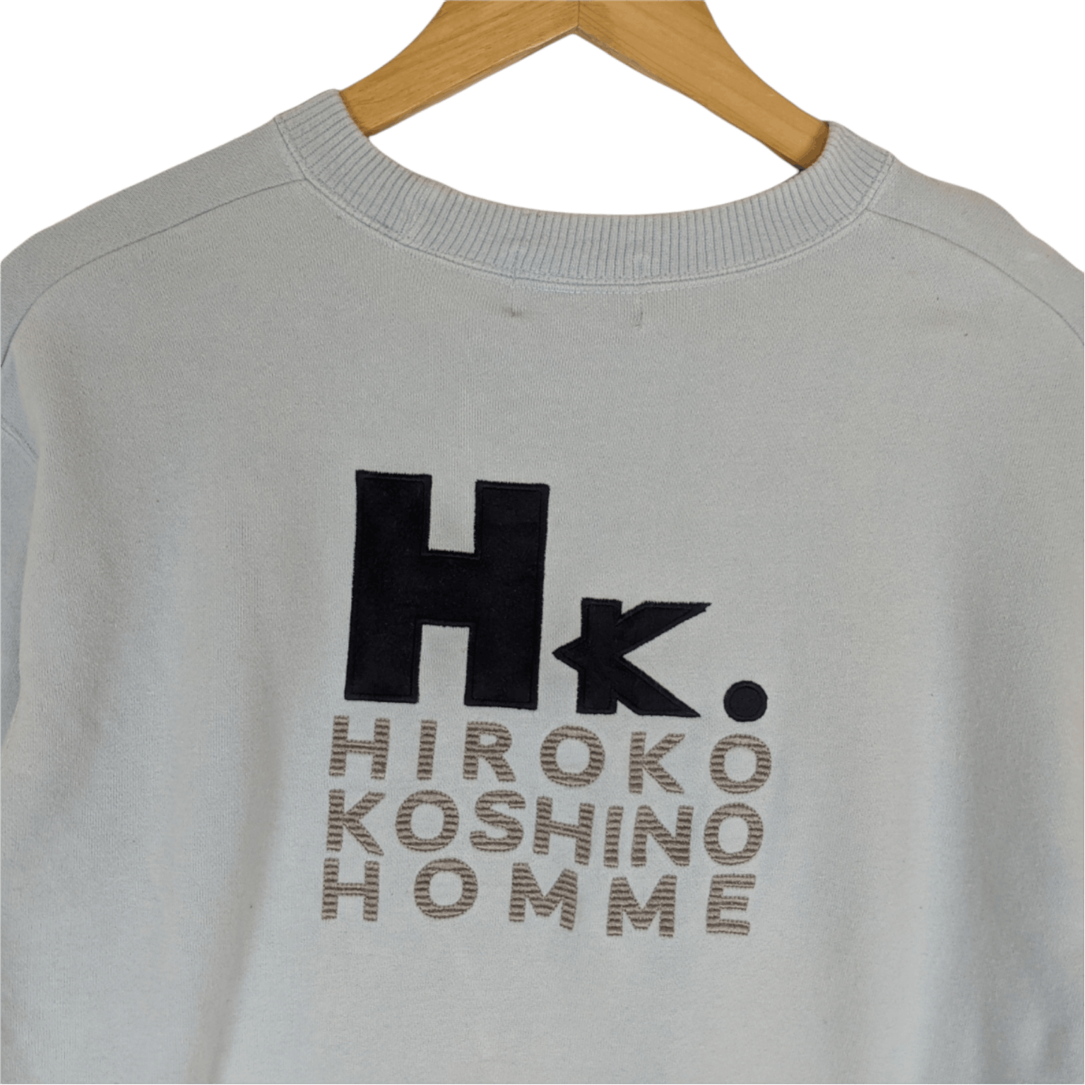 Hiroko Koshino Homme × Japanese Brand HIROKO KOSHINO Big Logo Jumper Sweatshirt Size US S / EU 44-46 / 1 - 5 Thumbnail