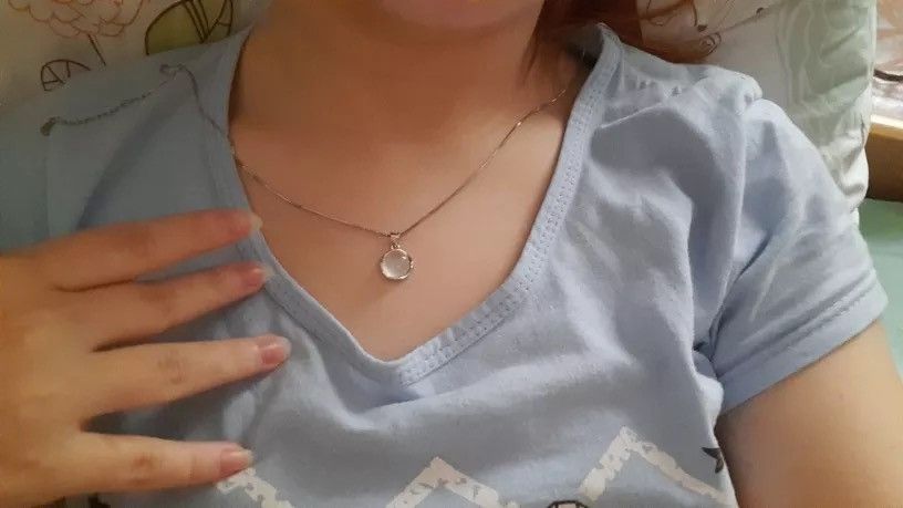 Jewelry Luxury Silver Plated White Round Moonstone Pendant Necklace Size ONE SIZE - 4 Thumbnail
