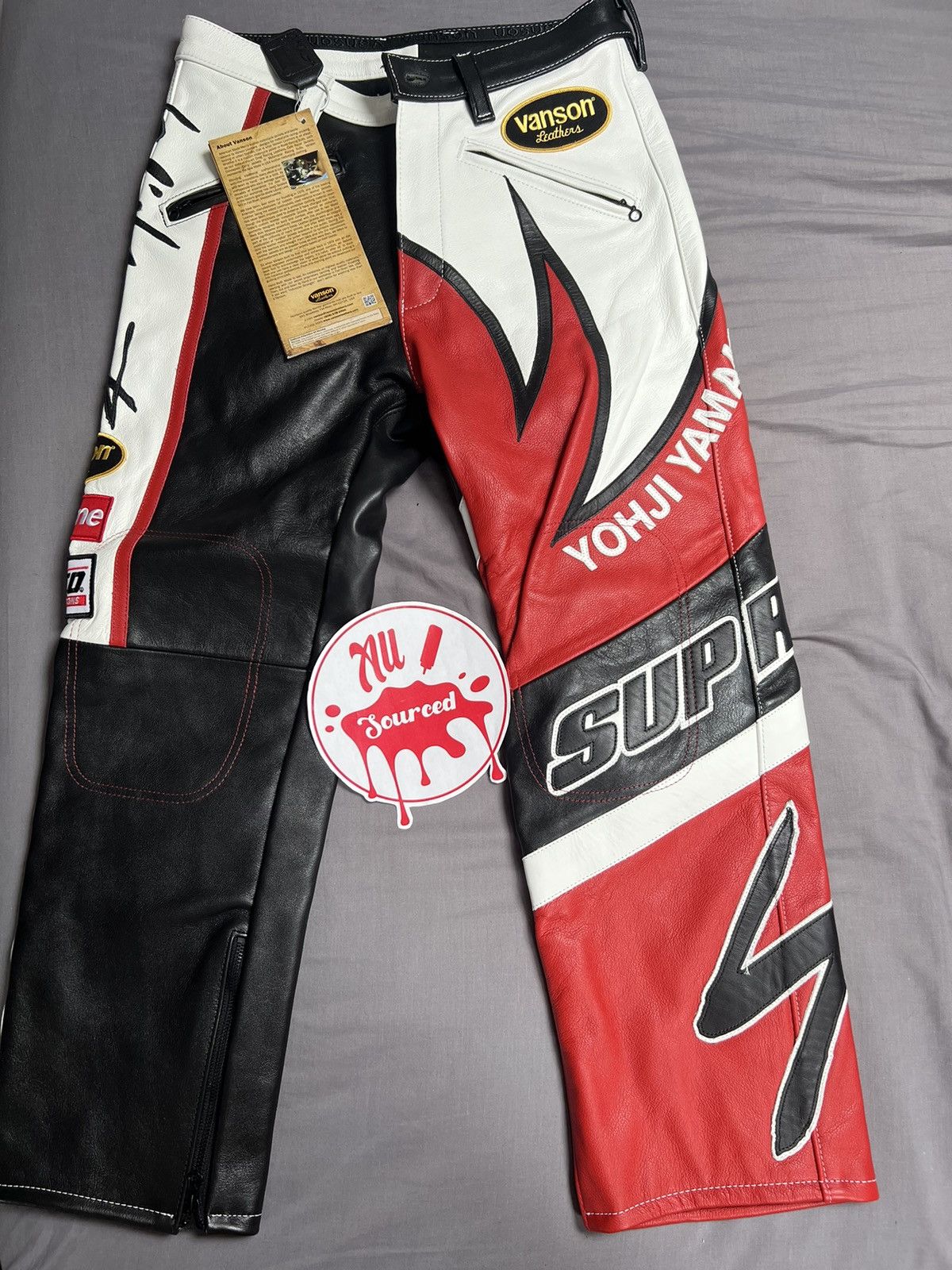 Supreme x Yohji Yamamoto Leather Split Trouser