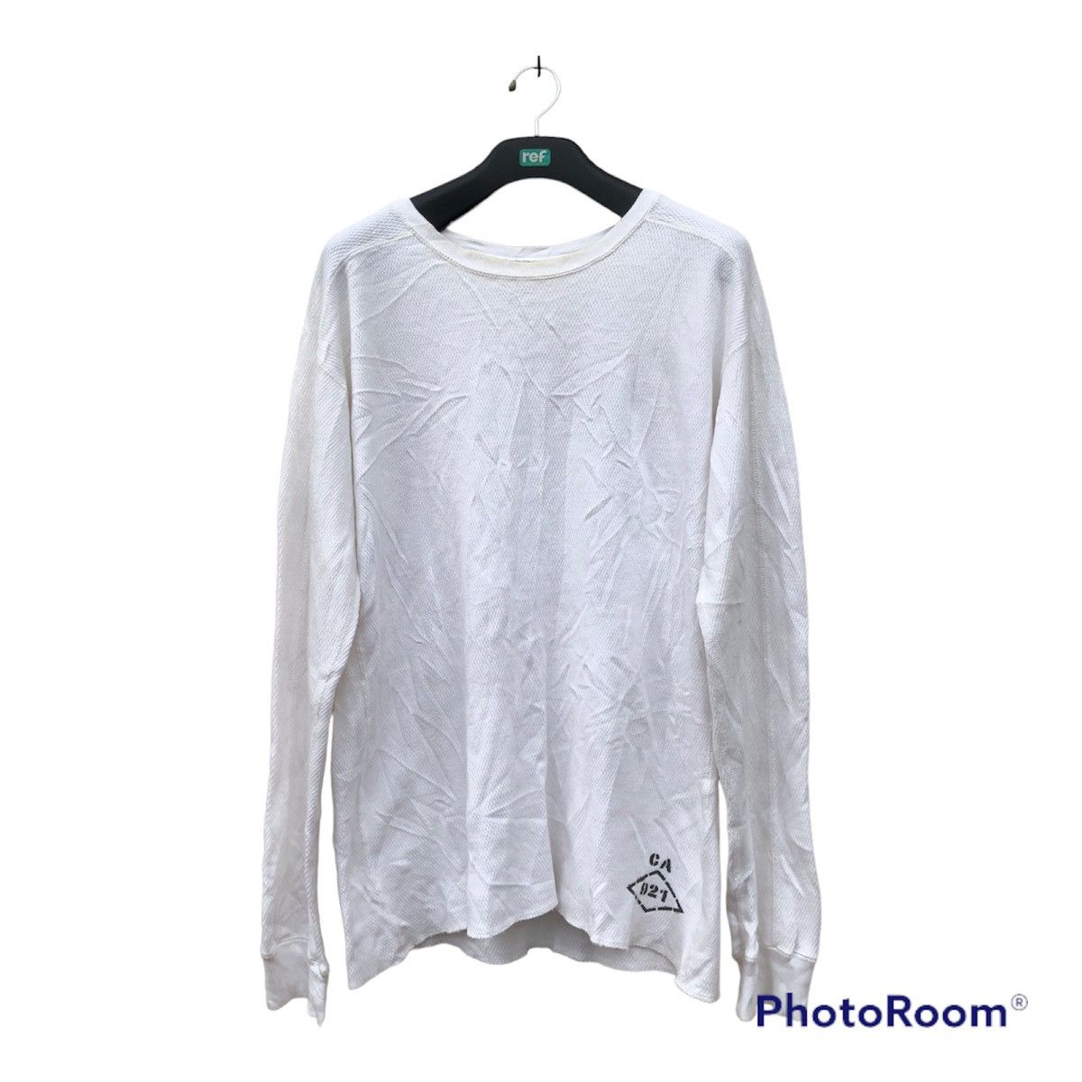 image of Avirex Ca 921 Inner Military Long Sleeve in White, Men's (Size XL)
