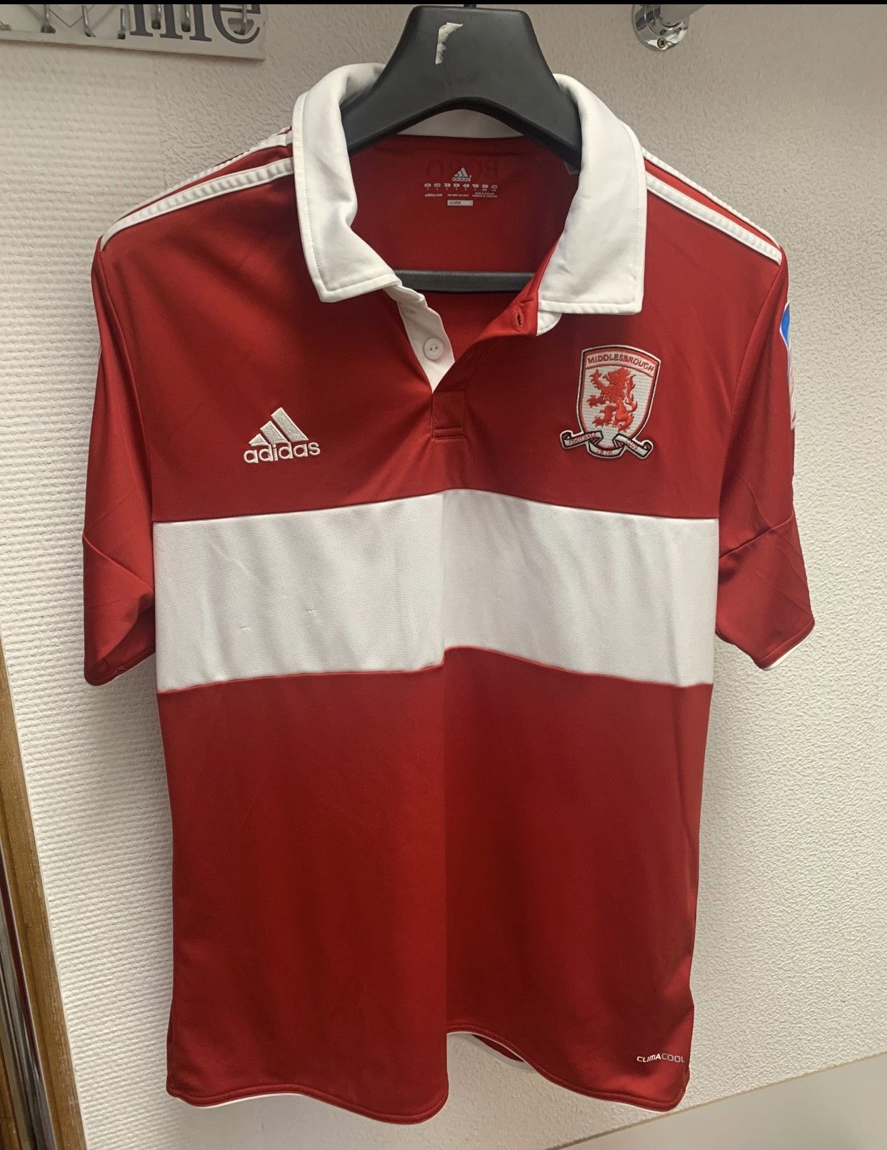 Middlesbrough Adidas soccer jersey patch football league L