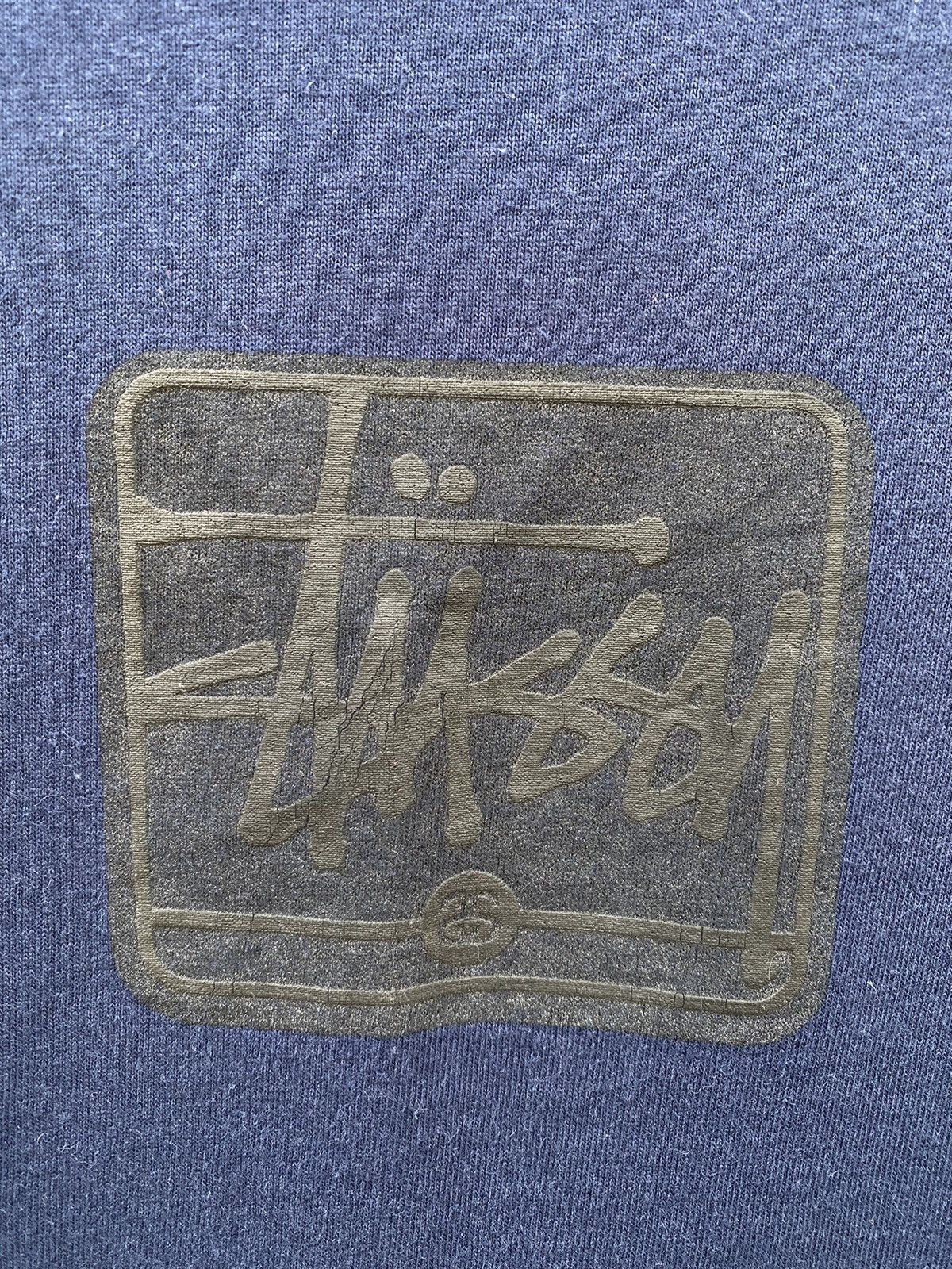 Stussy × Vintage Vintage 1990’s Stüssy Box Logo Single Stitch USA Tee Size US L / EU 52-54 / 3 - 6 Thumbnail
