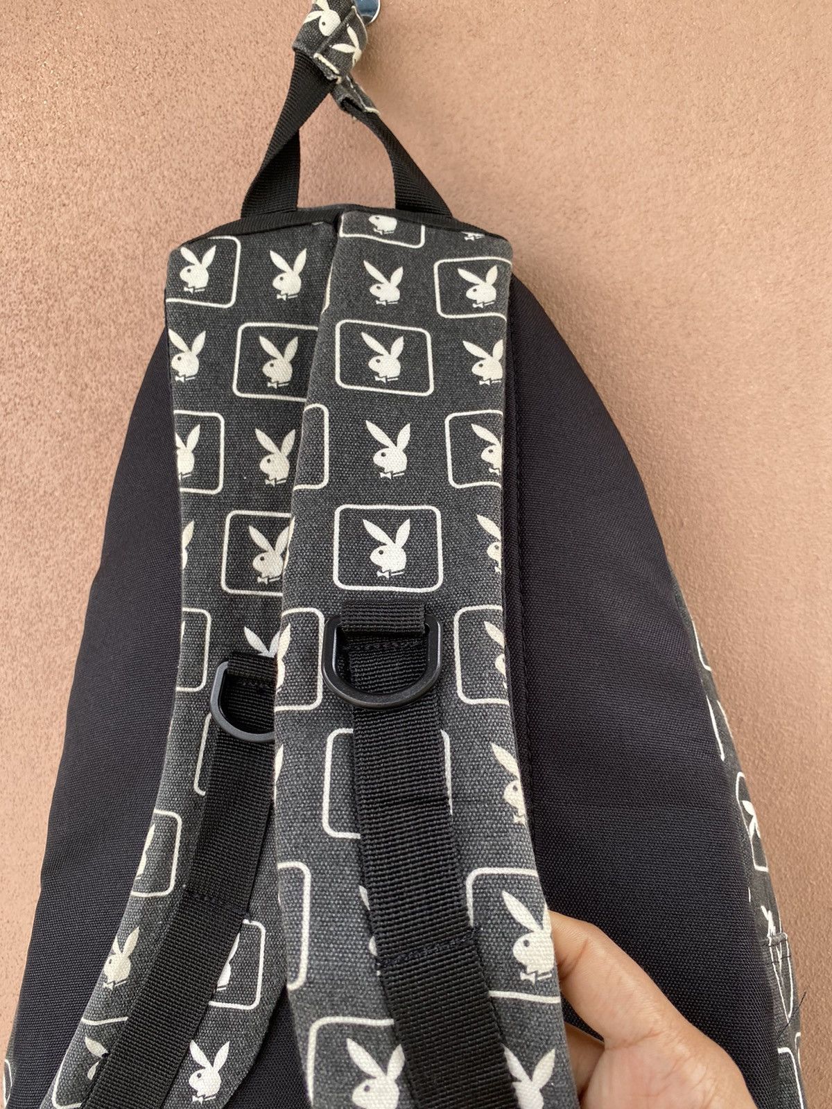 Playboy 🔥RARE🔥 PLAYBOY Monogram Iconic Logo Bunny Black/White B.Pack Size ONE SIZE - 8 Thumbnail