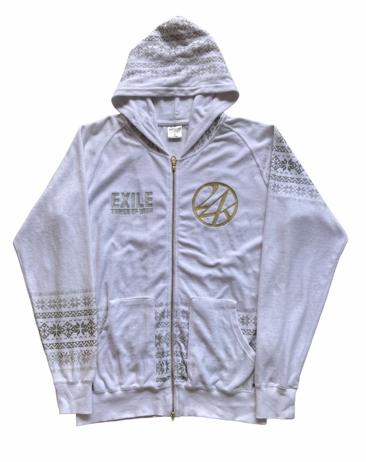 Japanese Brand 24 KARATS ZIPPER HOODIE Size US XL / EU 56 / 4 - 1 Thumbnail