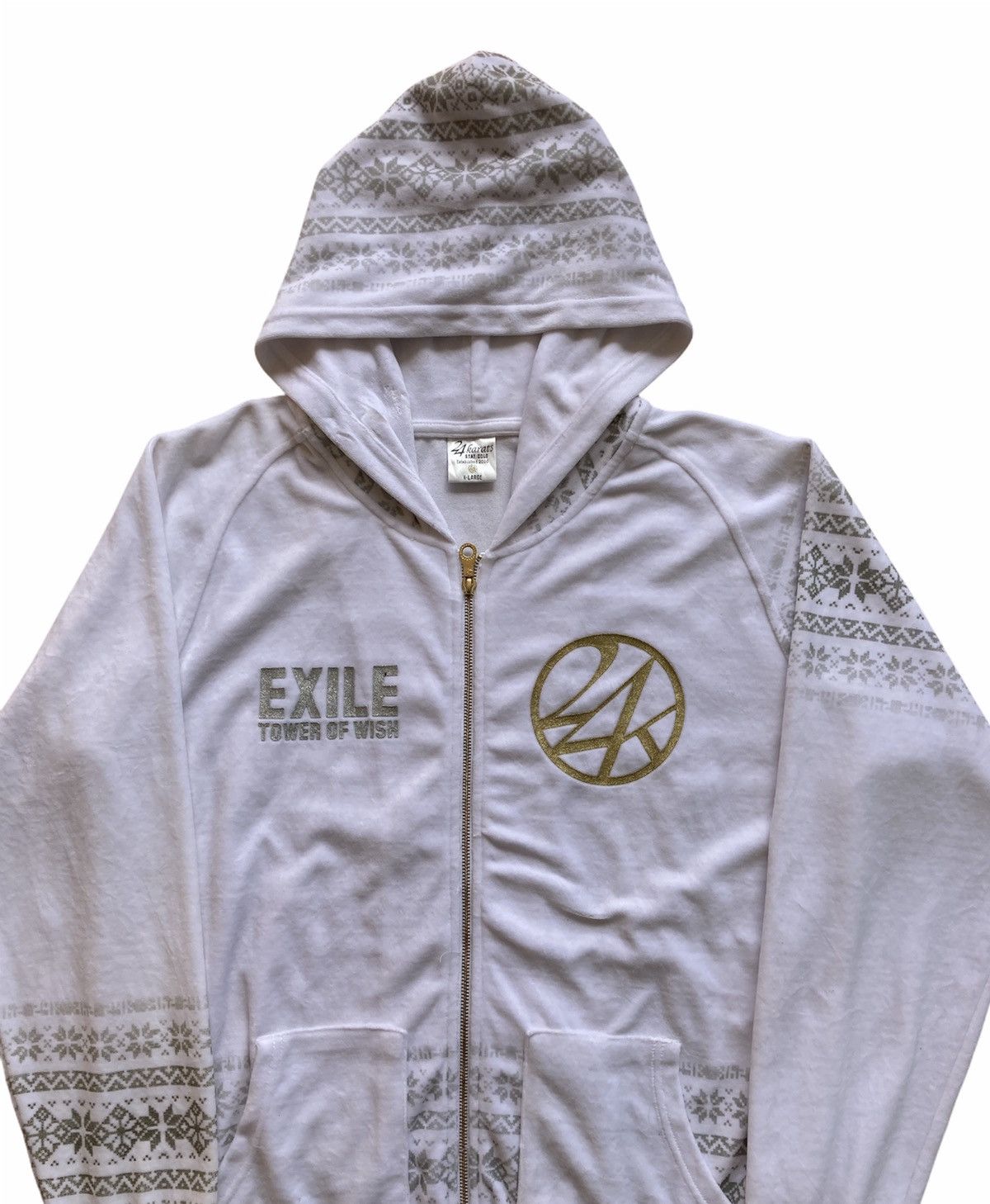 Japanese Brand 24 KARATS ZIPPER HOODIE Size US XL / EU 56 / 4 - 2 Thumbnail