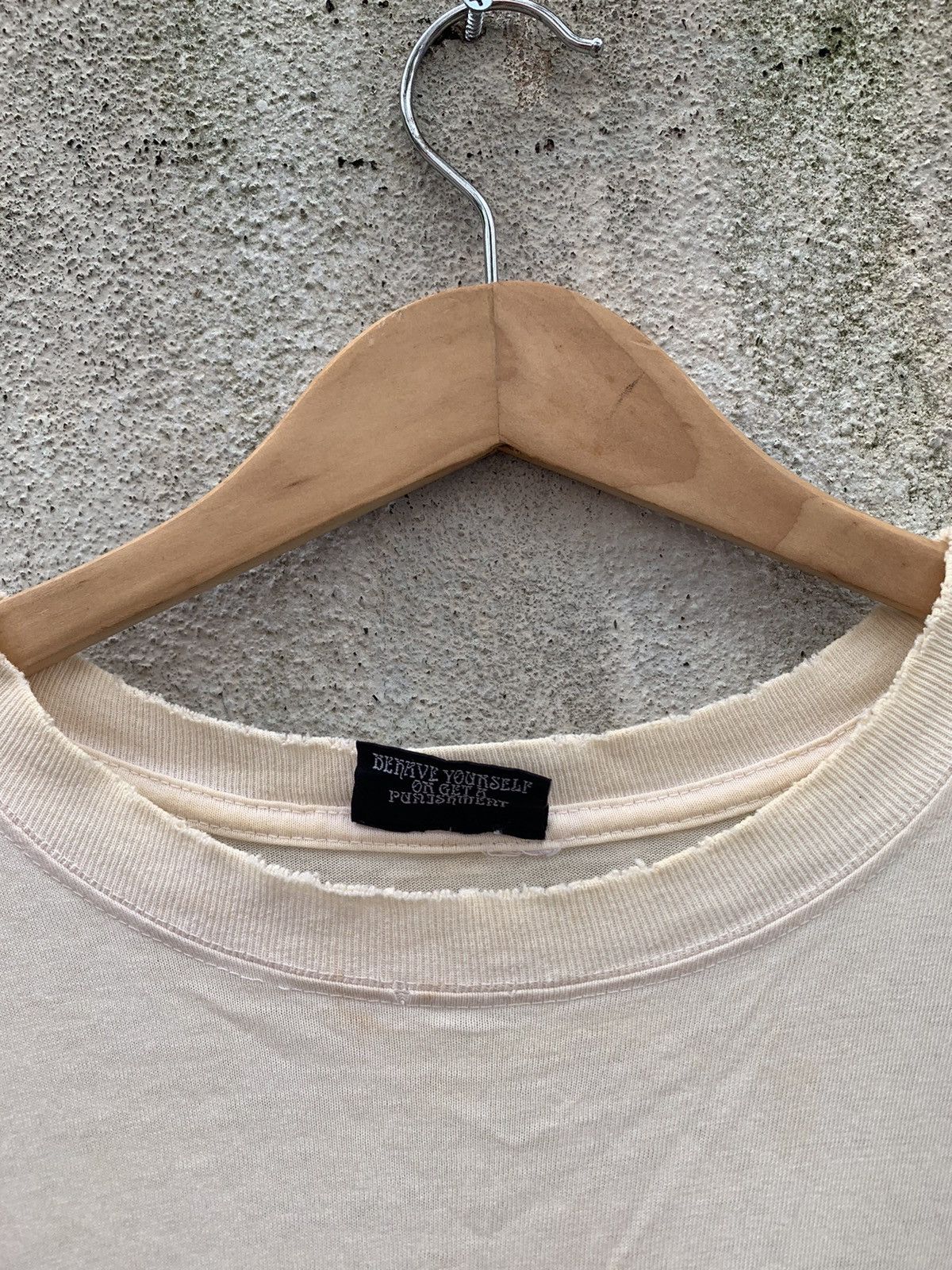 Japanese Brand × Vintage Debichu Los Angelas Cross Logo Two Tones Distressed Shirt Size US L / EU 52-54 / 3 - 8 Thumbnail