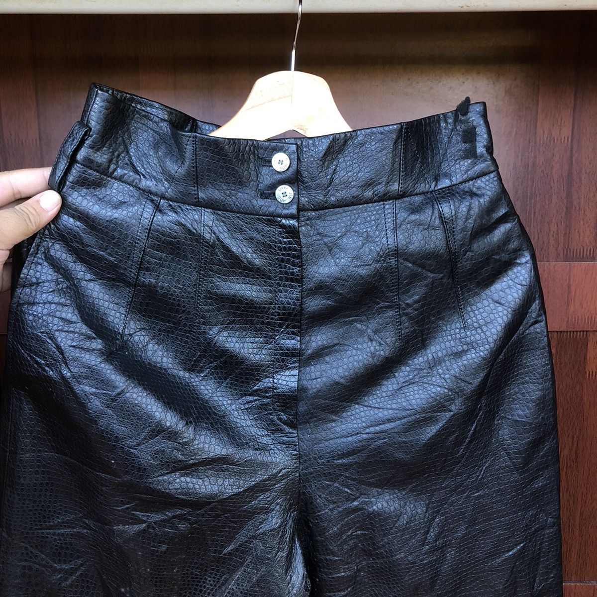 Japanese Brand SOFT LEATHER PANTS SNAKE SKIN DESIGN JIN ABE PARIS Size US 29 - 3 Thumbnail