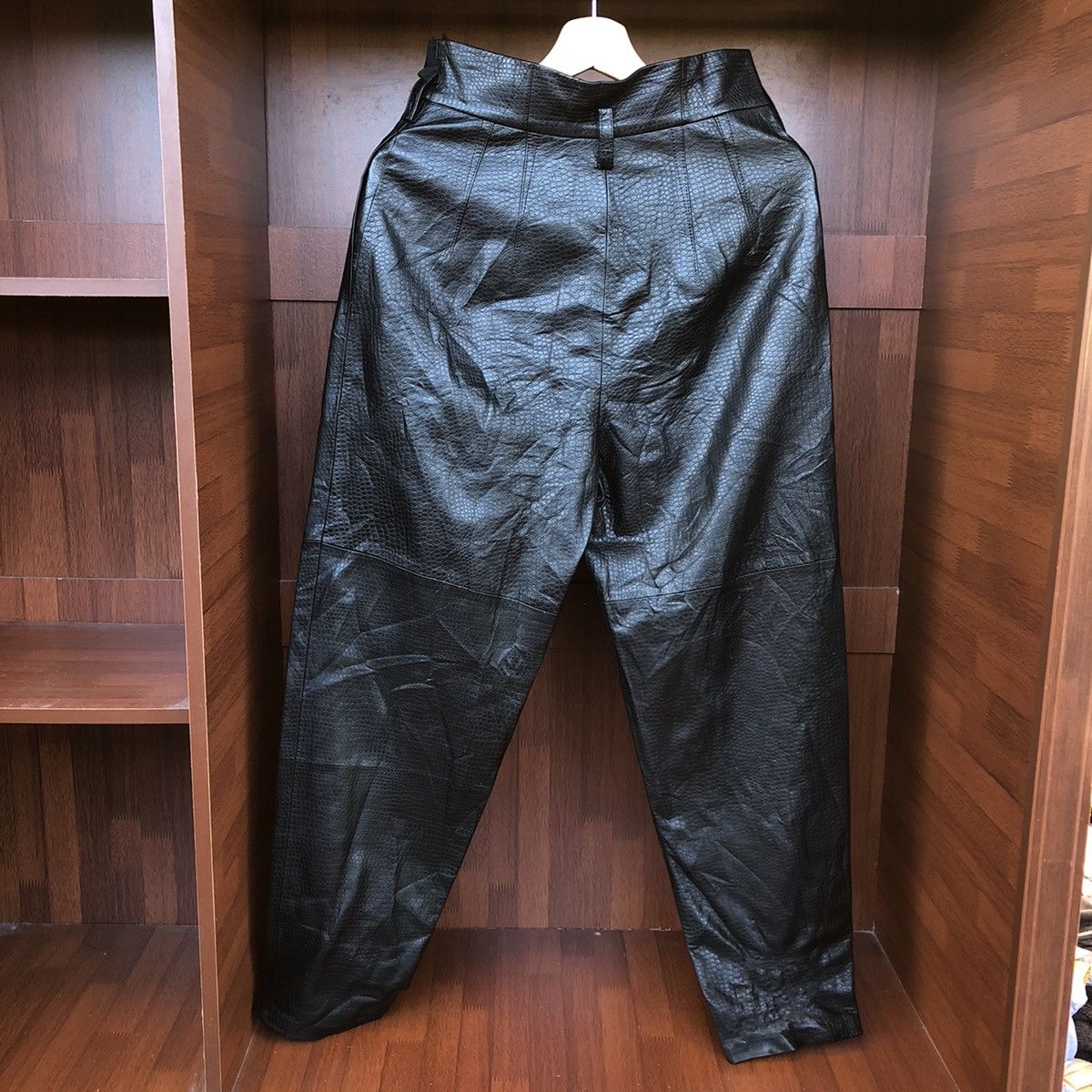 Japanese Brand SOFT LEATHER PANTS SNAKE SKIN DESIGN JIN ABE PARIS Size US 29 - 4 Thumbnail