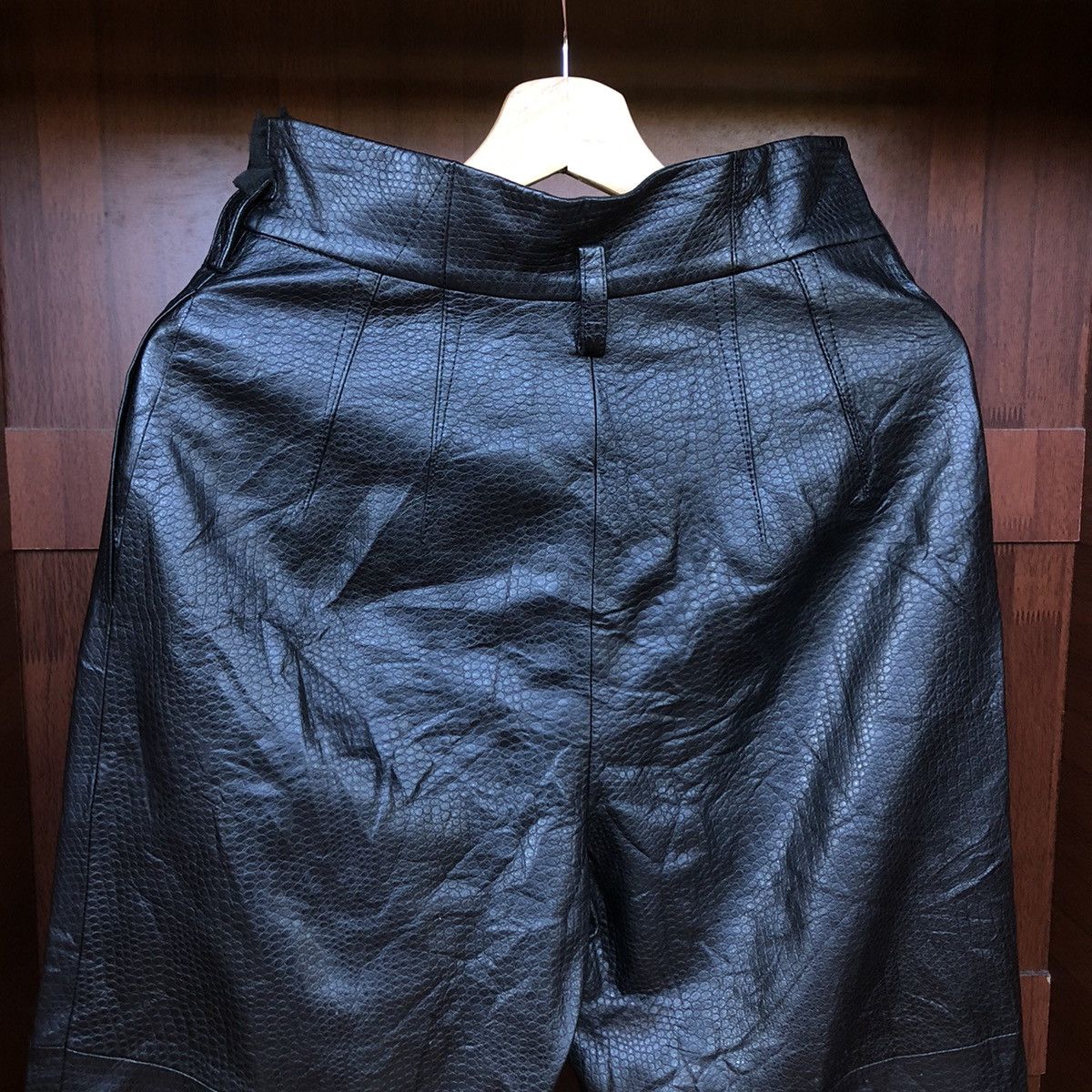 Japanese Brand SOFT LEATHER PANTS SNAKE SKIN DESIGN JIN ABE PARIS Size US 29 - 5 Thumbnail