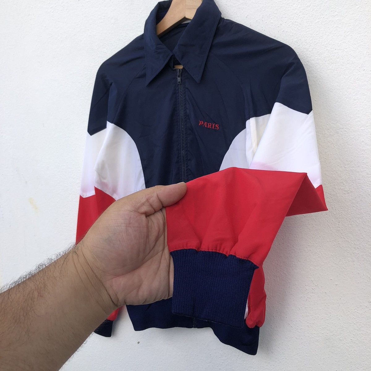Japanese Brand TRITONE COLOUR LIGHT ZIPPER JACKET BY PARIS SPORT FASHION Size US M / EU 48-50 / 2 - 5 Thumbnail