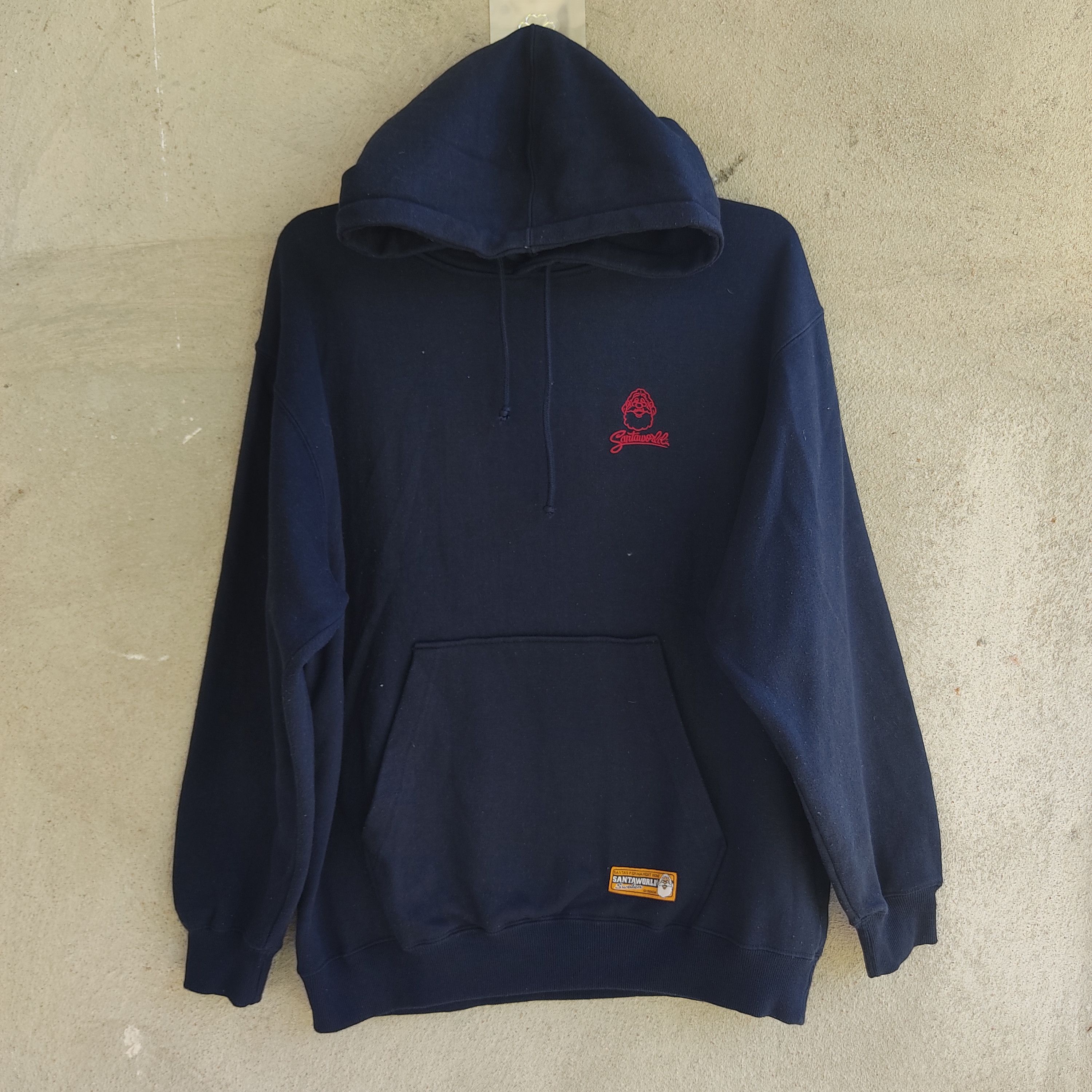 Japanese Brand Santaworld Big Logo Printed Blue Hoodie Size US L / EU 52-54 / 3 - 1 Thumbnail