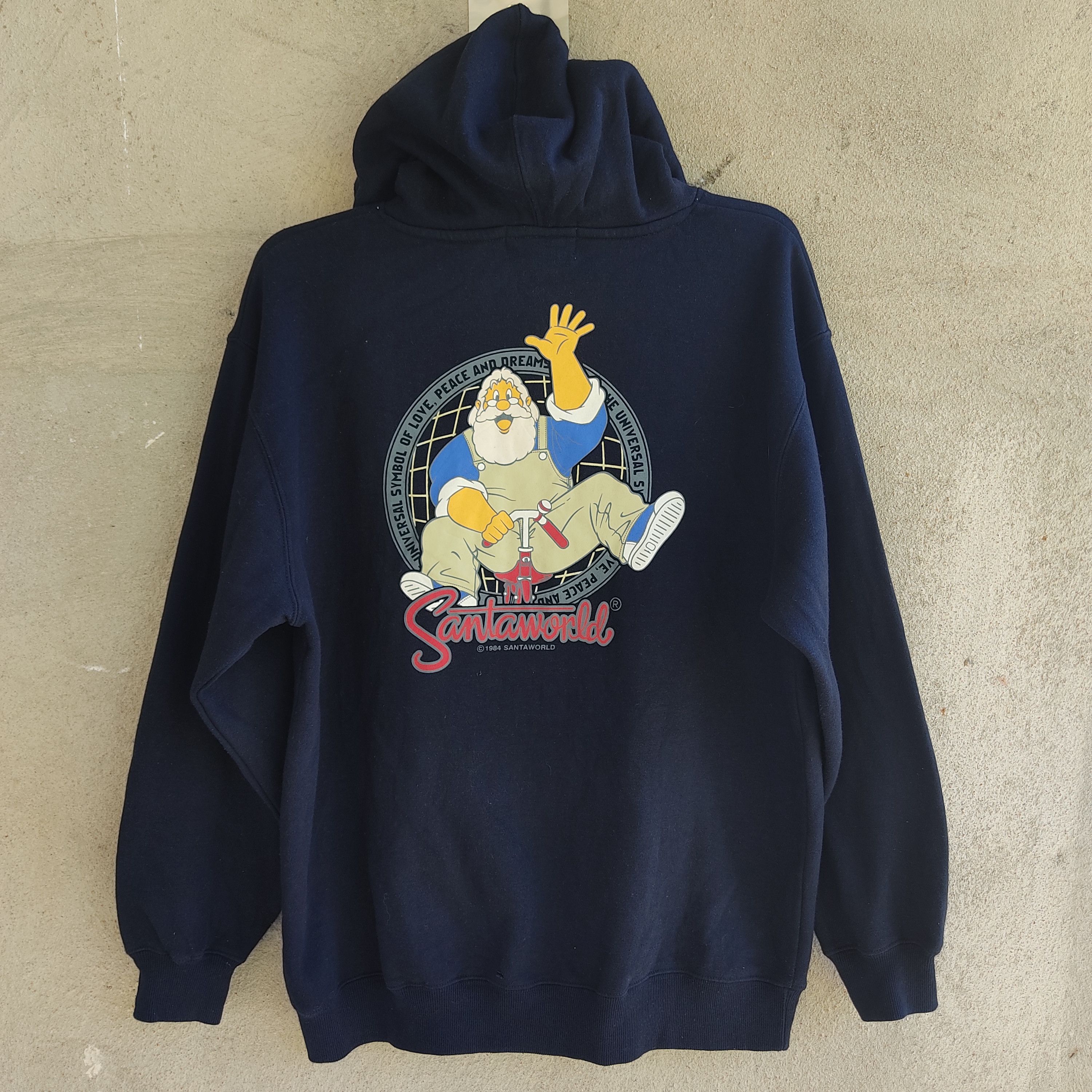 Japanese Brand Santaworld Big Logo Printed Blue Hoodie Size US L / EU 52-54 / 3 - 2 Thumbnail
