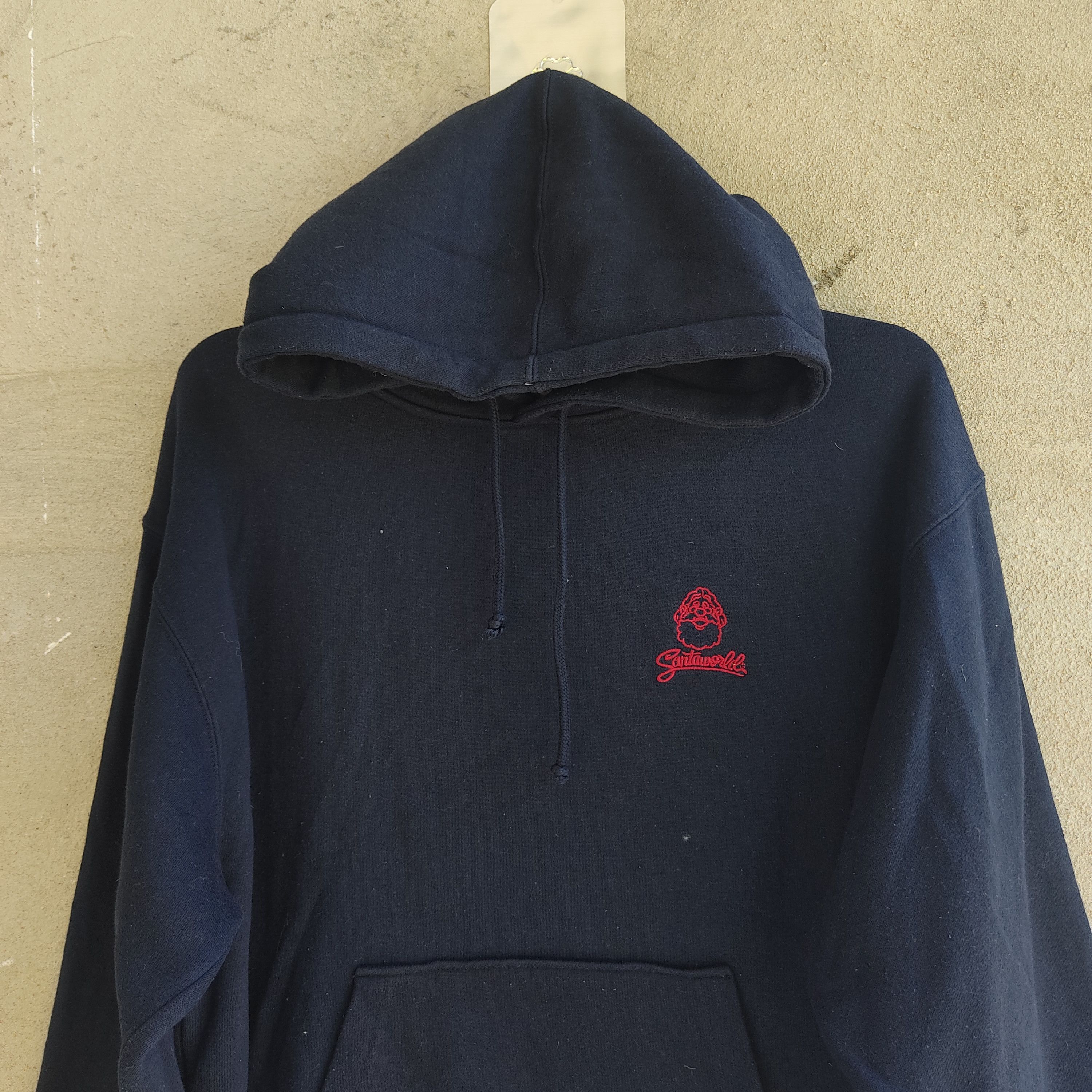 Japanese Brand Santaworld Big Logo Printed Blue Hoodie Size US L / EU 52-54 / 3 - 3 Thumbnail