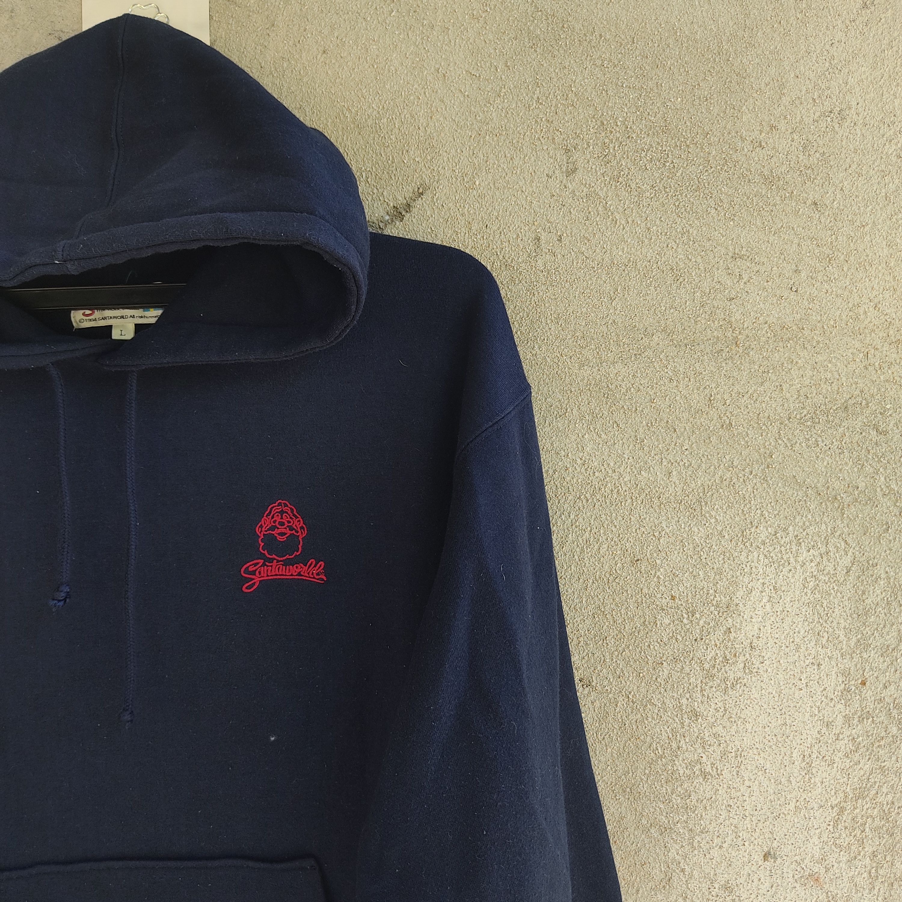 Japanese Brand Santaworld Big Logo Printed Blue Hoodie Size US L / EU 52-54 / 3 - 7 Thumbnail