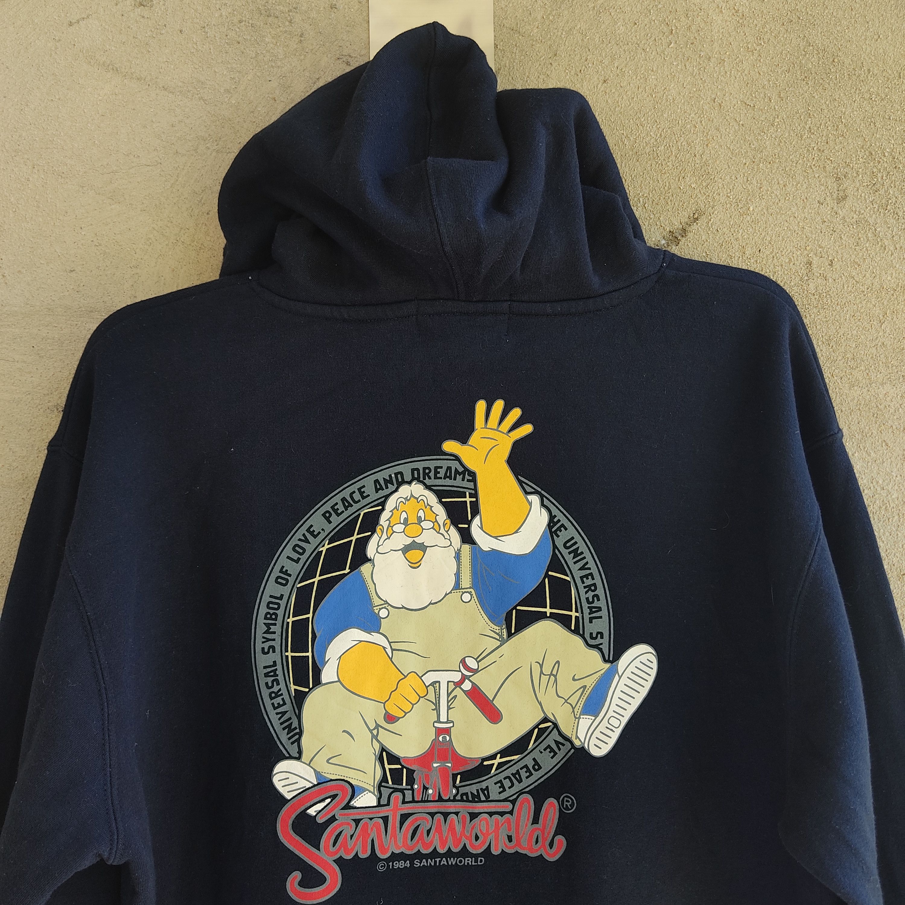 Japanese Brand Santaworld Big Logo Printed Blue Hoodie Size US L / EU 52-54 / 3 - 12 Thumbnail