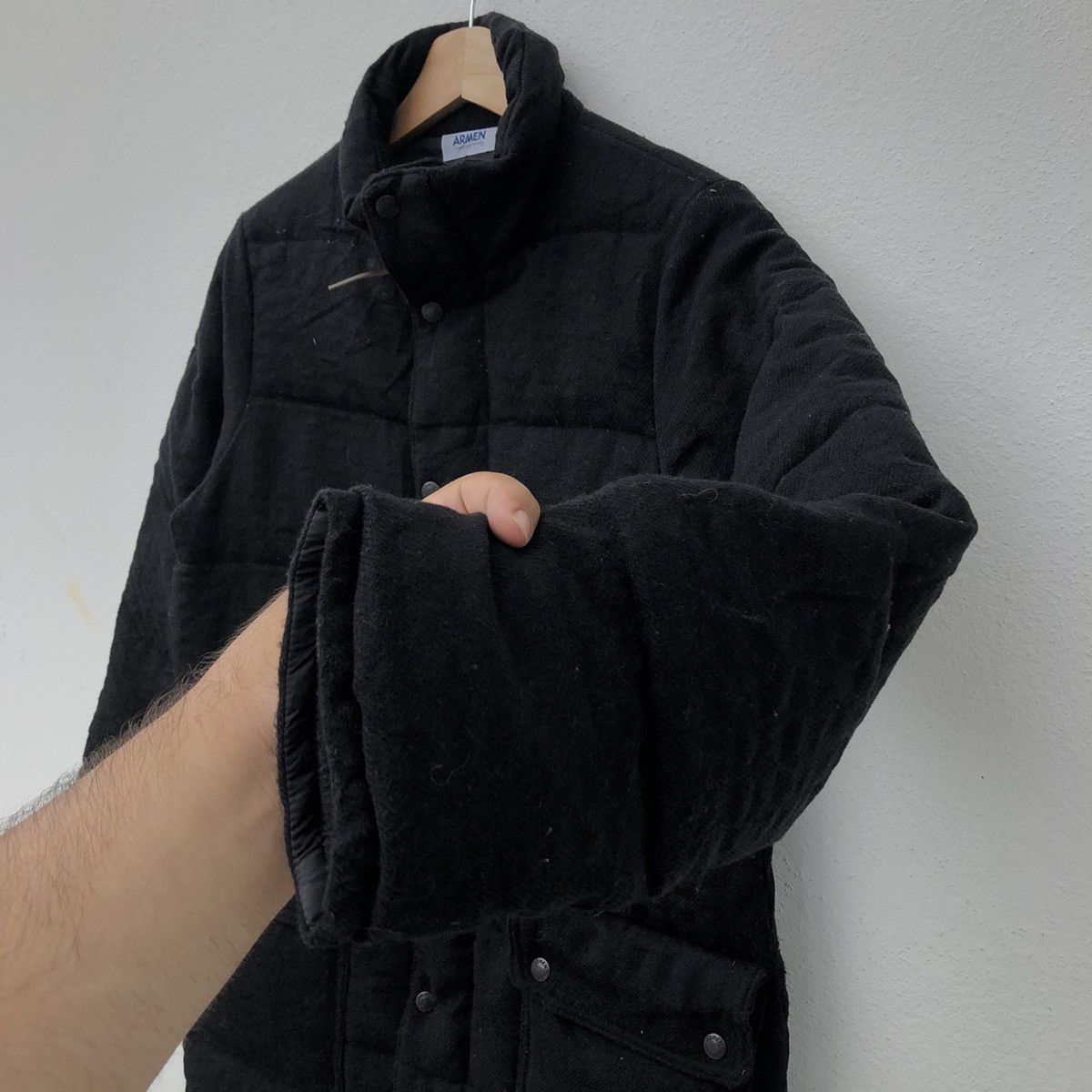 Japanese Brand QUILTED PUFFER JACKET DENIM ARMEN MADE IN FRANCE Size US M / EU 48-50 / 2 - 7 Thumbnail