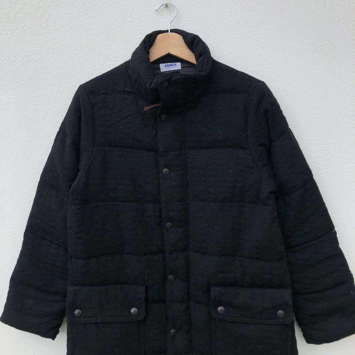 Japanese Brand QUILTED PUFFER JACKET DENIM ARMEN MADE IN FRANCE Size US M / EU 48-50 / 2 - 5 Thumbnail
