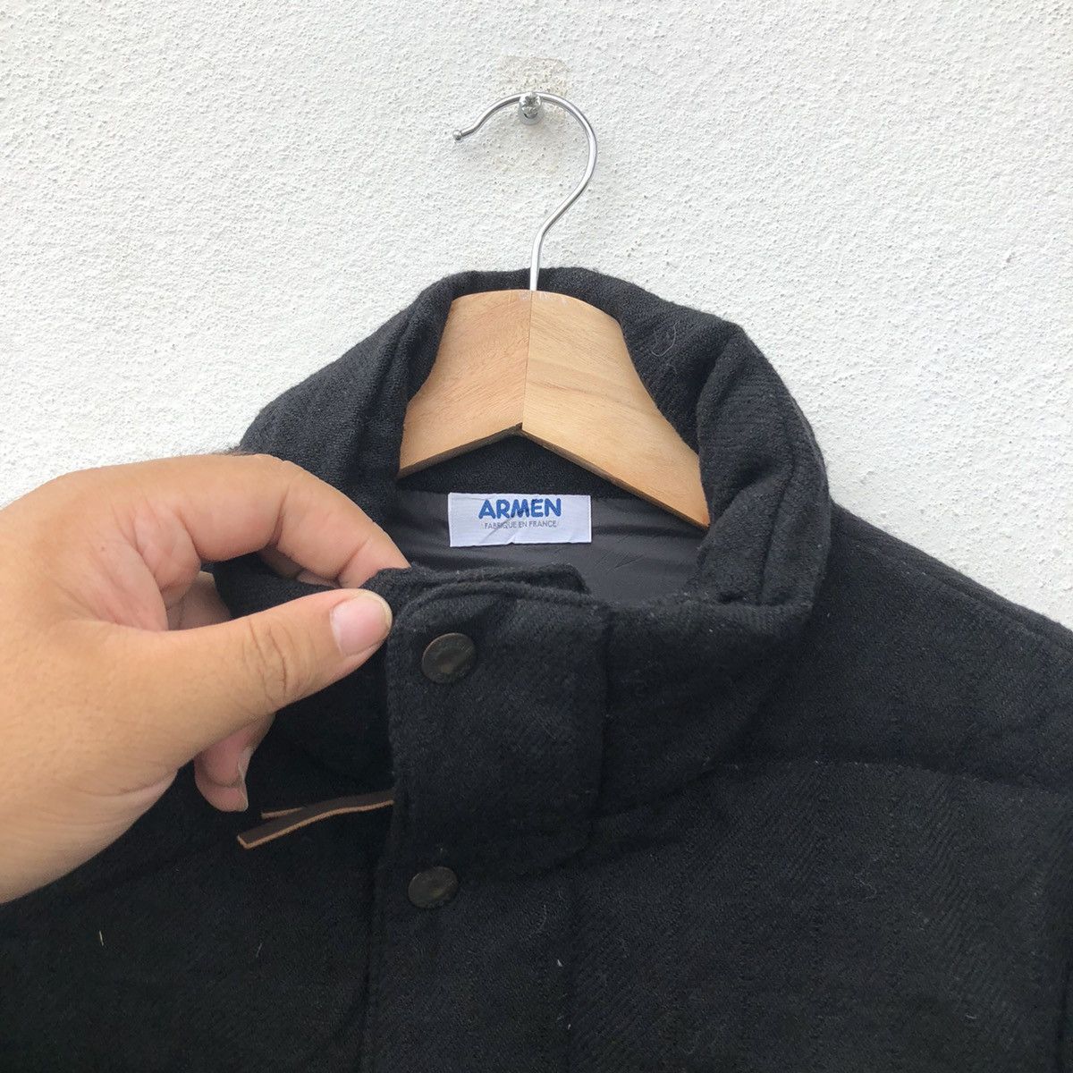 Japanese Brand QUILTED PUFFER JACKET DENIM ARMEN MADE IN FRANCE Size US M / EU 48-50 / 2 - 8 Thumbnail