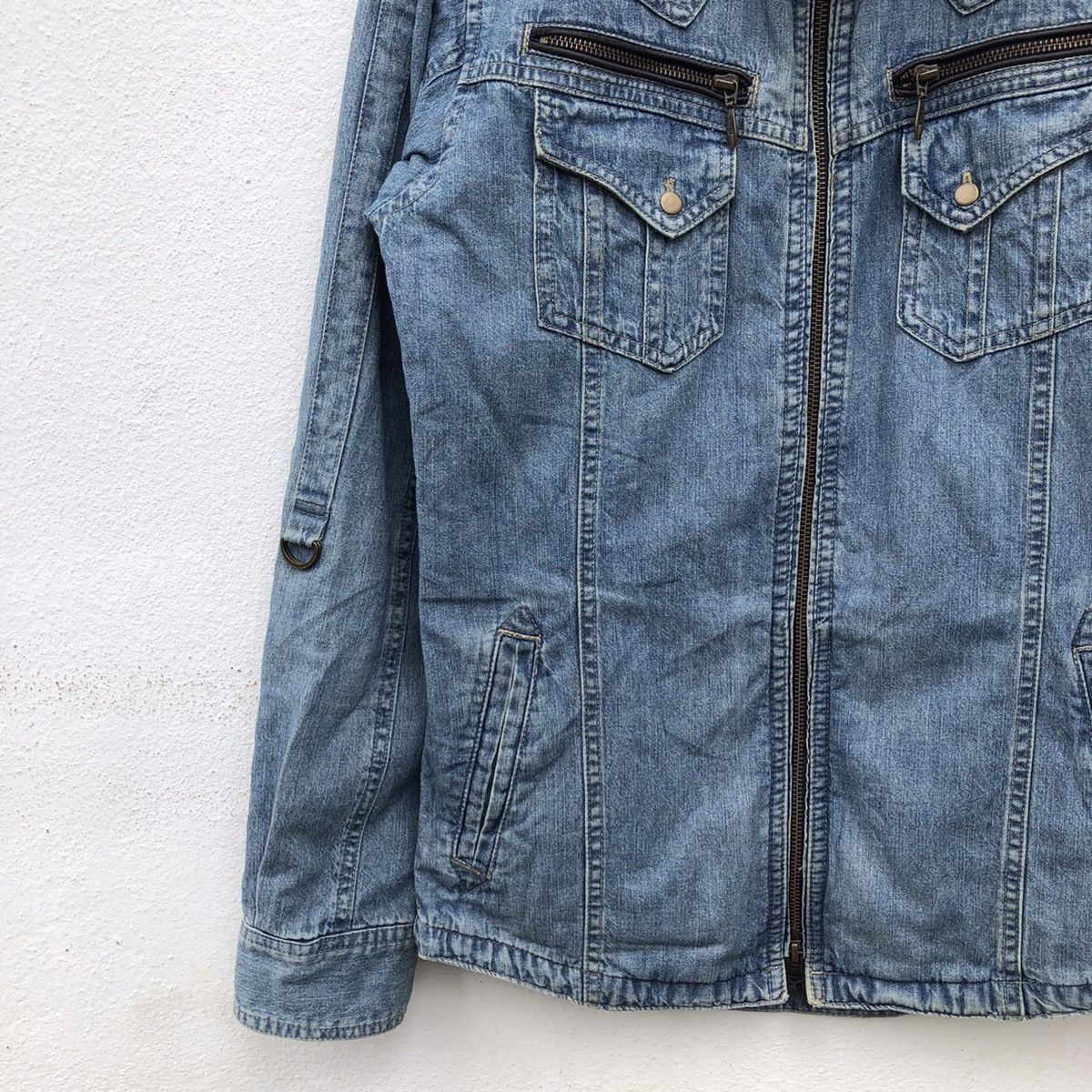 Michel Klein MICHEL KLEIN HOMME PARACHUTE BIKER DENIM JACKET Size US M / EU 48-50 / 2 - 4 Thumbnail