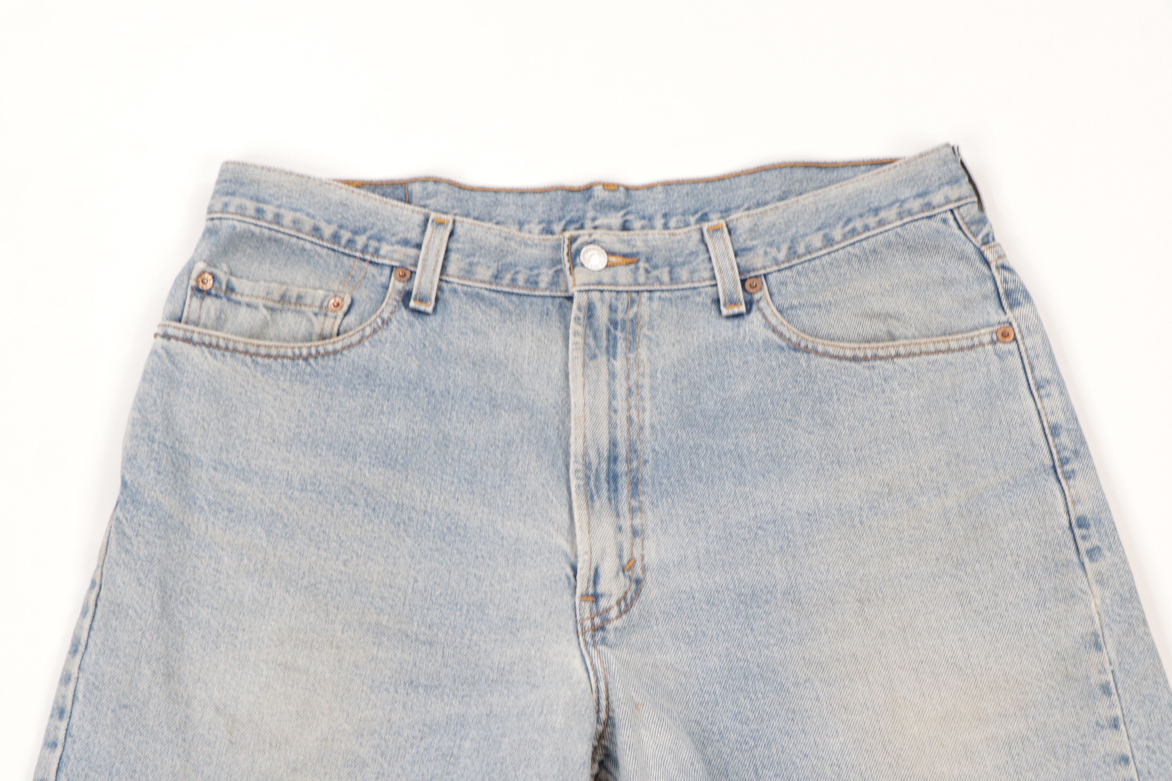 Levi's × Vintage Vintage 90s Levis 550 Relaxed Fit Faded Denim Jean Shorts Size US 36 / EU 52 - 2 Thumbnail