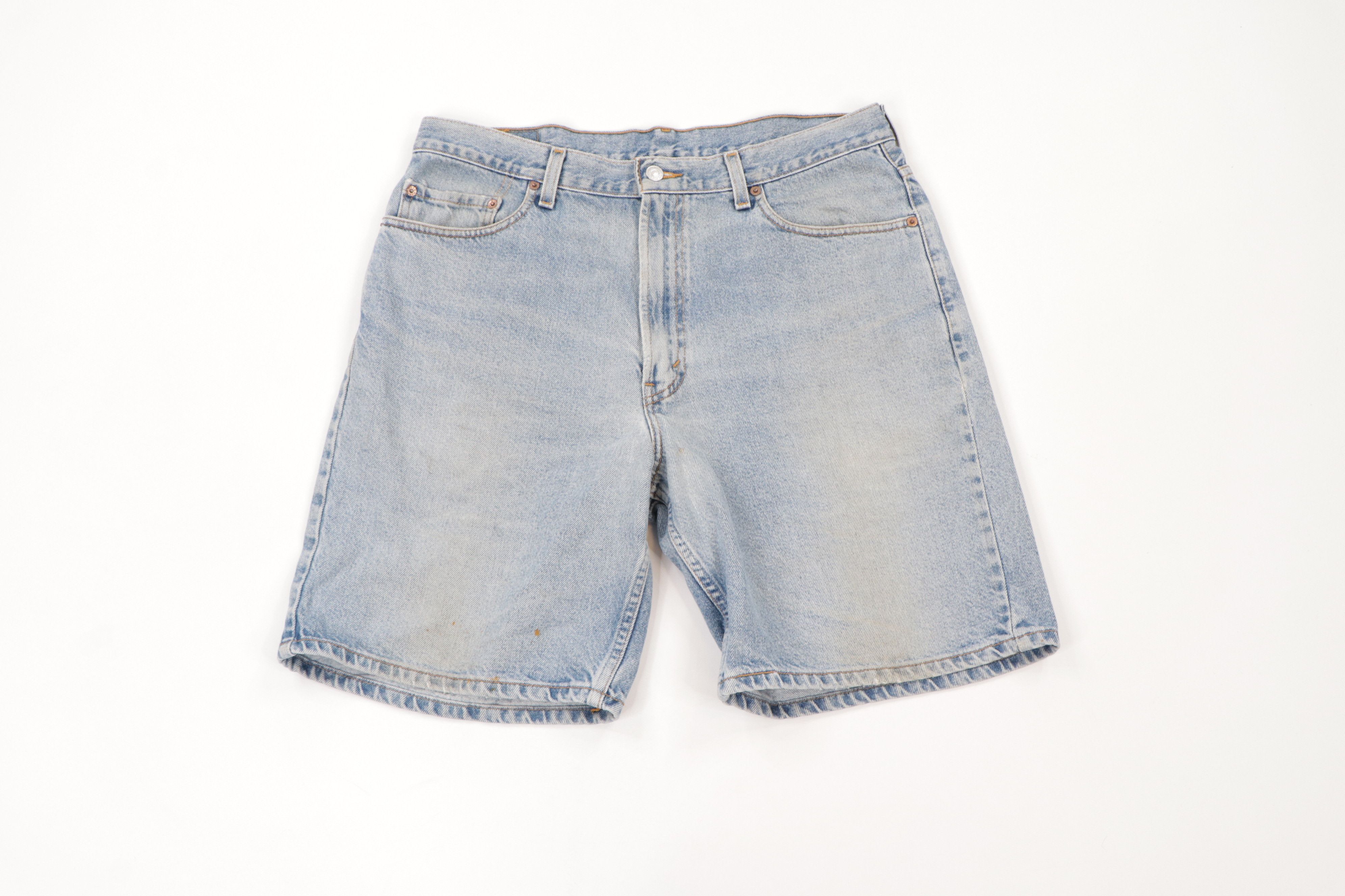 Levi's × Vintage Vintage 90s Levis 550 Relaxed Fit Faded Denim Jean Shorts Size US 36 / EU 52 - 1 Thumbnail