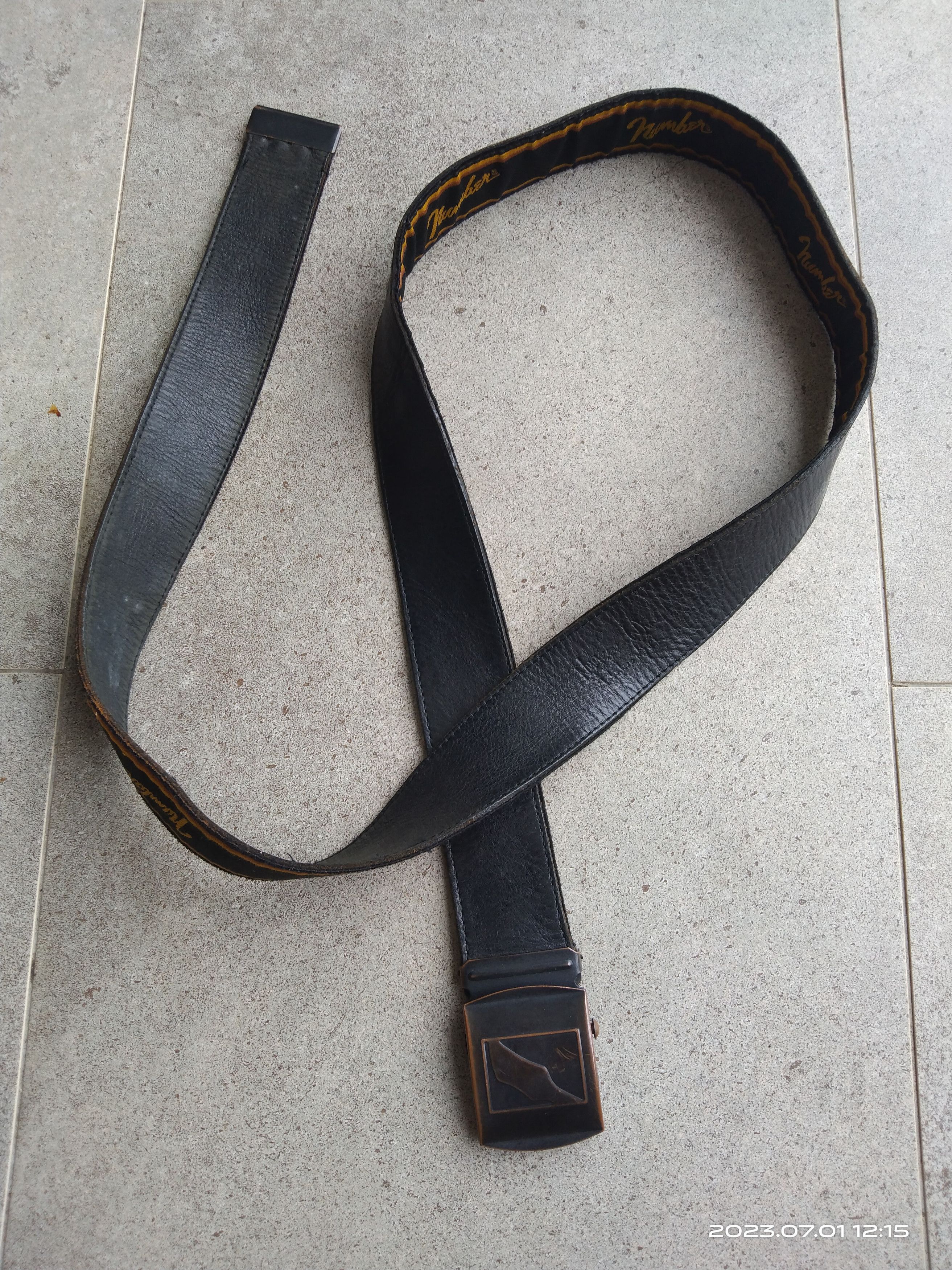 Number (N)ine OG🔥NUMBER (N) SPELLOUT REVERSIBLE LEATHER BELT Size ONE SIZE - 2 Thumbnail