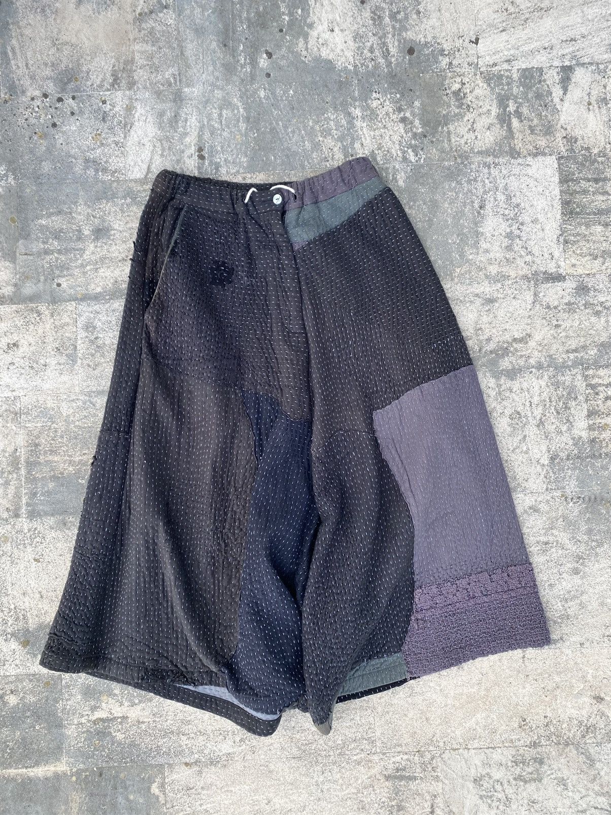 By Walid Wide Leg Trousers 19th century Repatch Silk Size US 30 / EU 46 - 1 Thumbnail