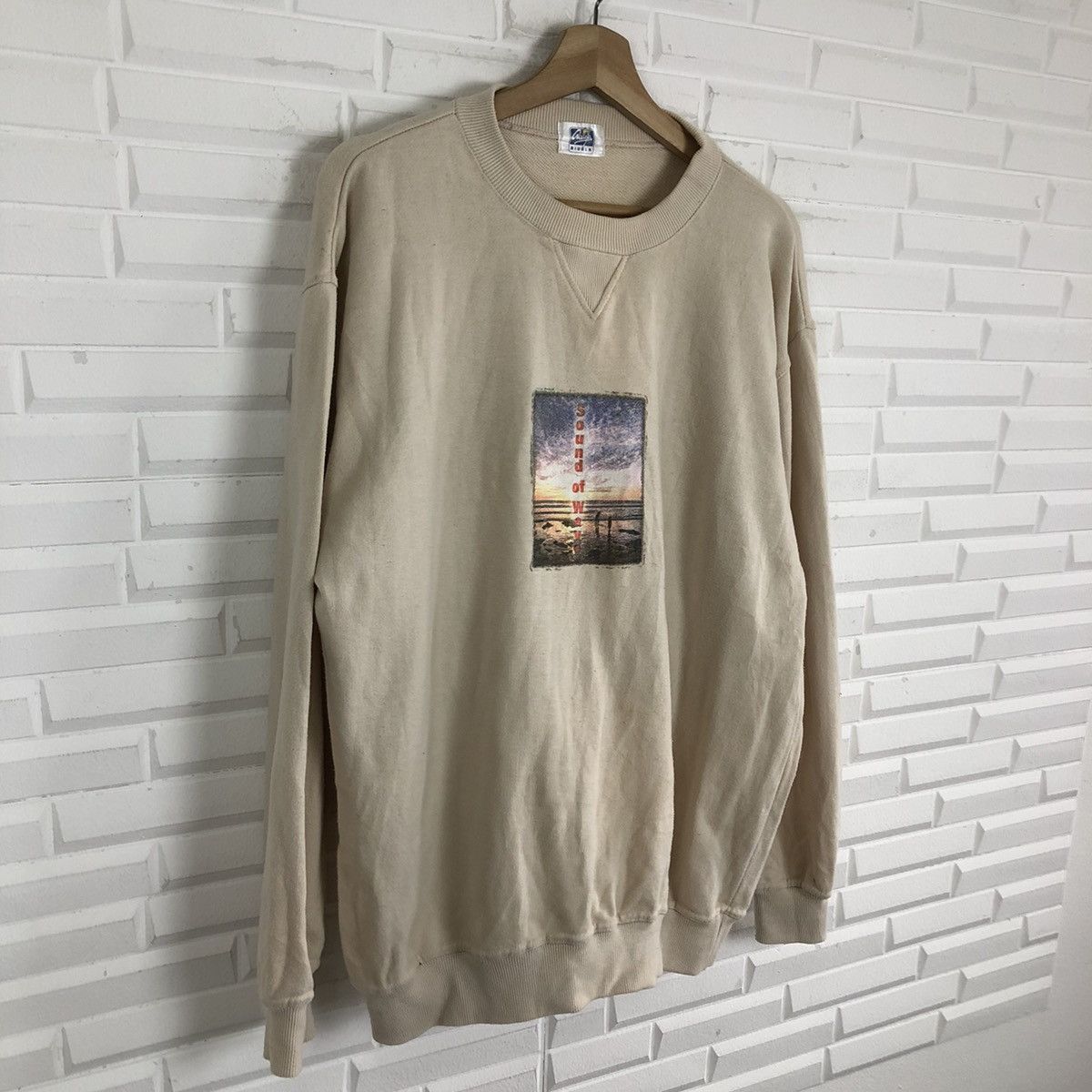 Japanese Brand VINTAGE RIVOLA SOUND OF WAVE BIGLOGO INSPIRED BY RAFF SIMON Size US L / EU 52-54 / 3 - 2 Thumbnail
