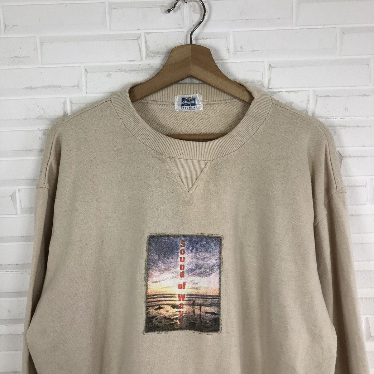 Japanese Brand VINTAGE RIVOLA SOUND OF WAVE BIGLOGO INSPIRED BY RAFF SIMON Size US L / EU 52-54 / 3 - 3 Thumbnail